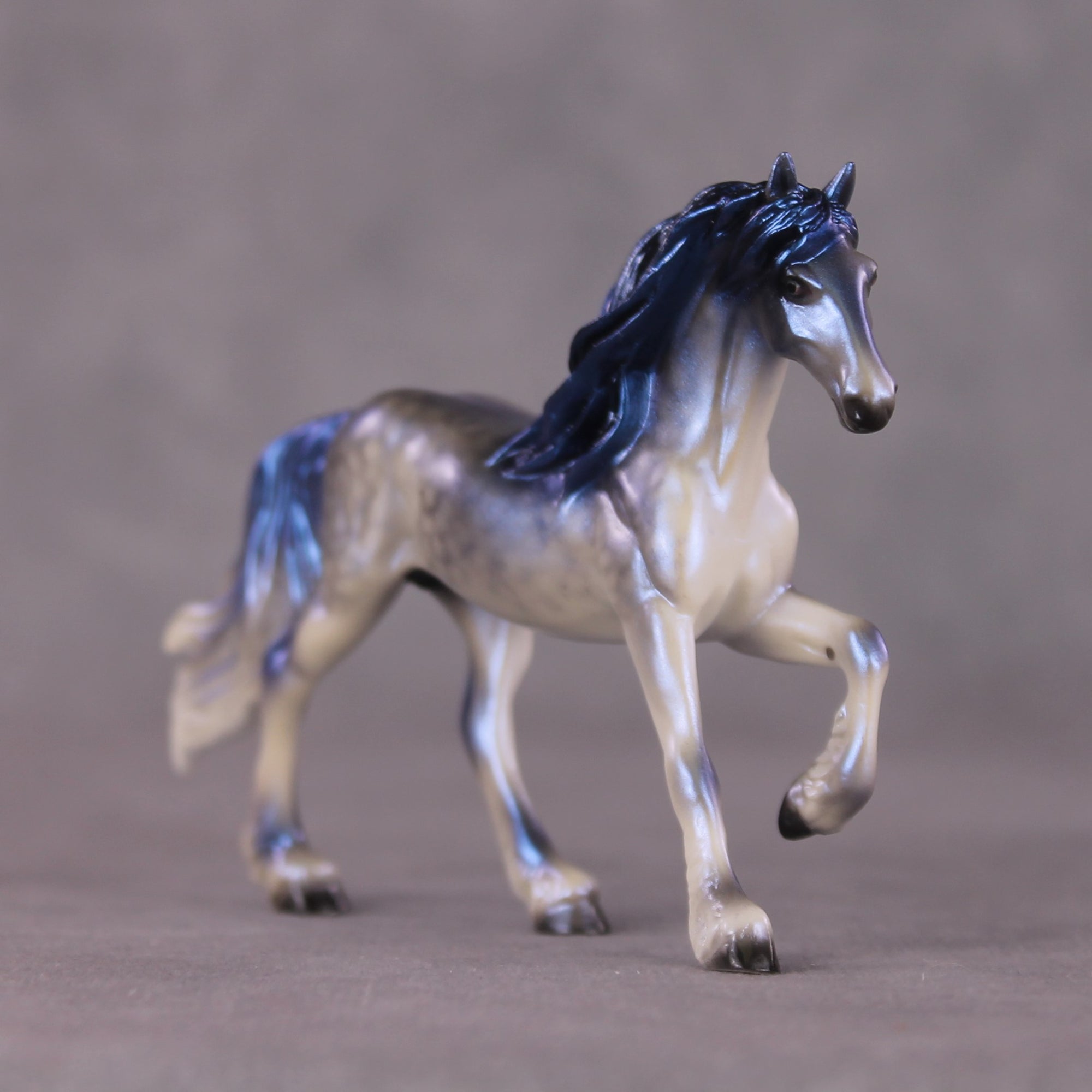 "Dark Clouds Ahead"  OOAK Friesian Chip By Ellen Robbins SHCF25OS
