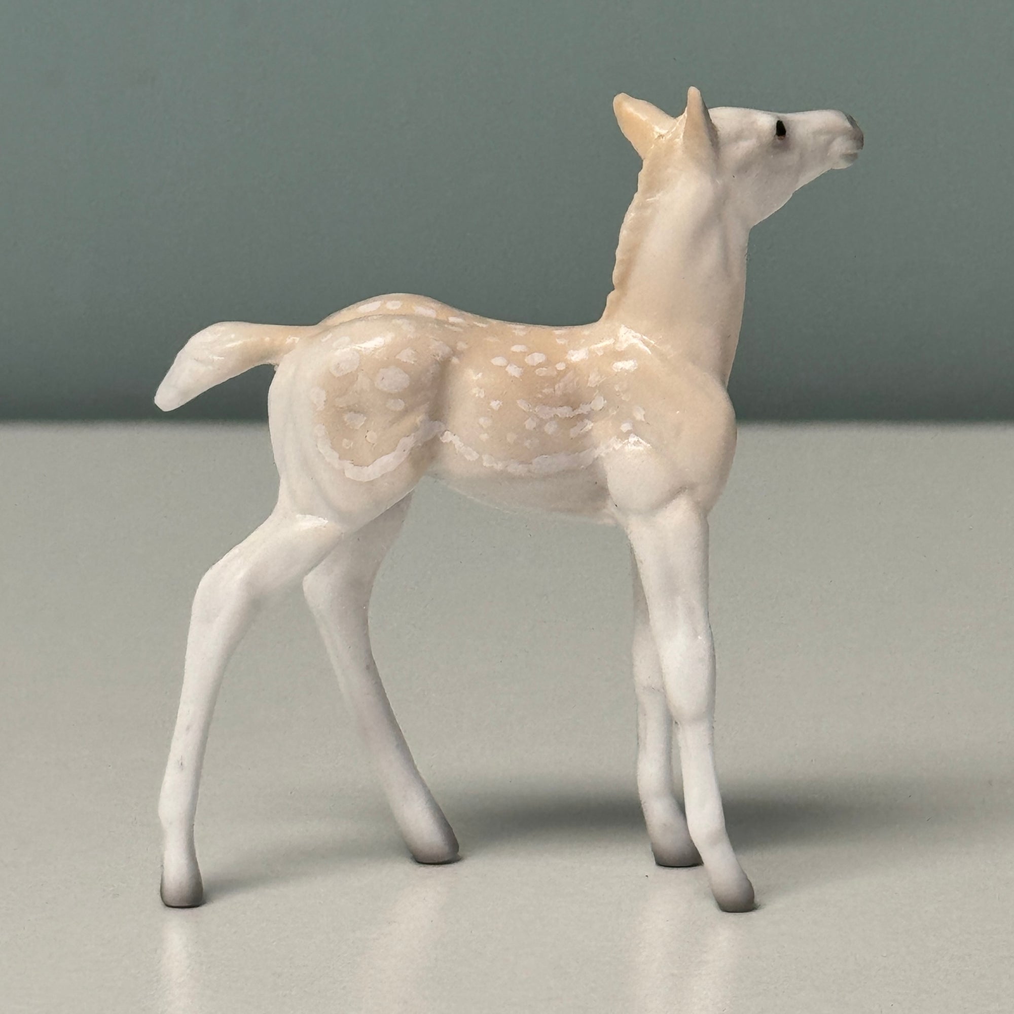 Carbon Copy, Parrell and Repeat Set OOAK Deco Fallow Deer Andy, Mule and Foal Chip Set  By Jess Hamill EQ24