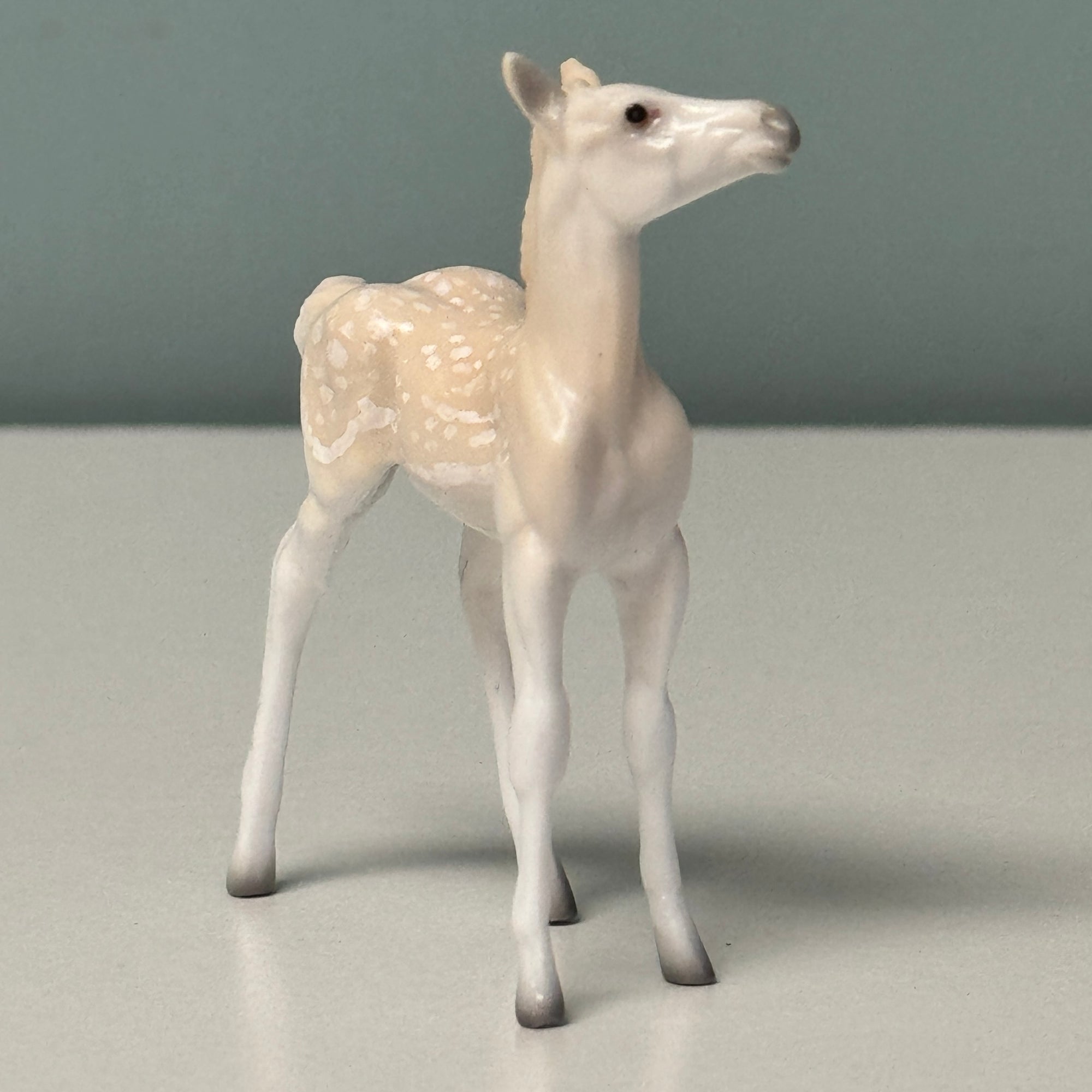 Carbon Copy, Parrell and Repeat Set OOAK Deco Fallow Deer Andy, Mule and Foal Chip Set  By Jess Hamill EQ24