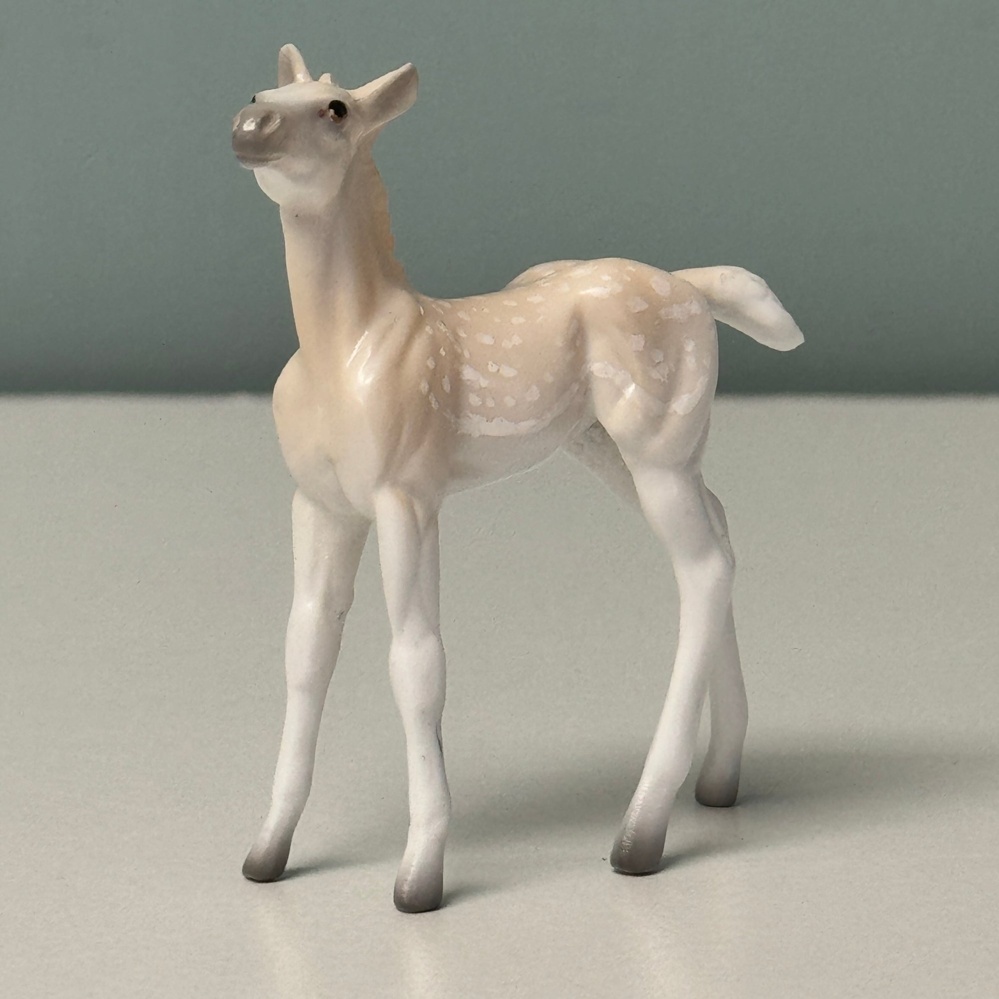 Carbon Copy, Parrell and Repeat Set OOAK Deco Fallow Deer Andy, Mule and Foal Chip Set  By Jess Hamill EQ24