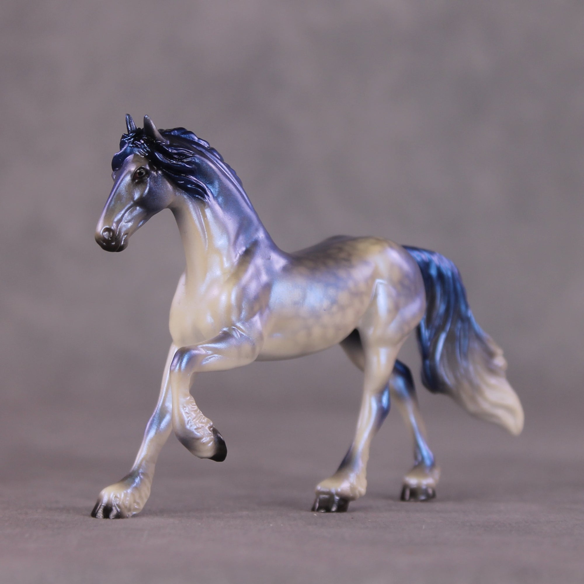 "Dark Clouds Ahead"  OOAK Friesian Chip By Ellen Robbins SHCF25OS