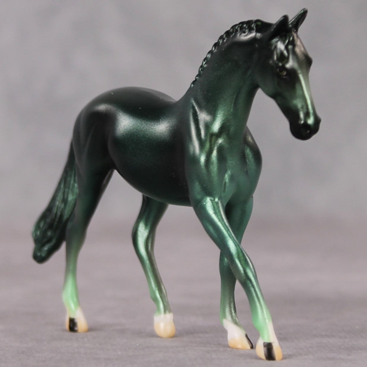 Theo OOAK Green Deco Warmblood Chip By Jamie Adamson HS24