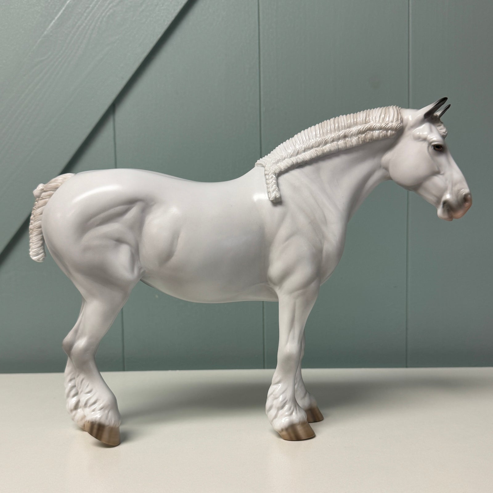 Singularity OOAK Grey W/ Braided Mane, Forelock & Tail Heavy Draft By Jess Hamill EQ24