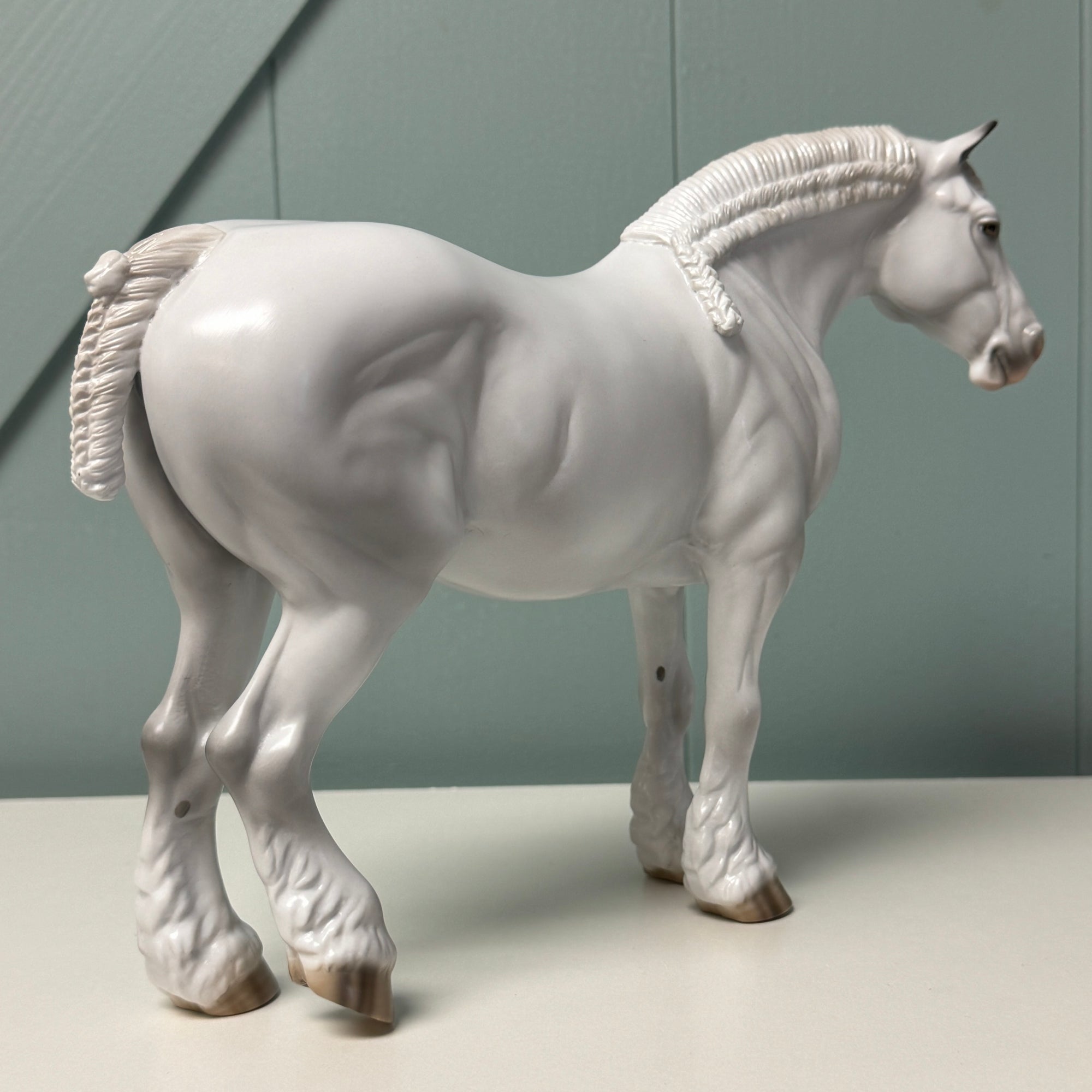 Singularity OOAK Grey W/ Braided Mane, Forelock &amp; Tail Heavy Draft By Jess Hamill EQ24