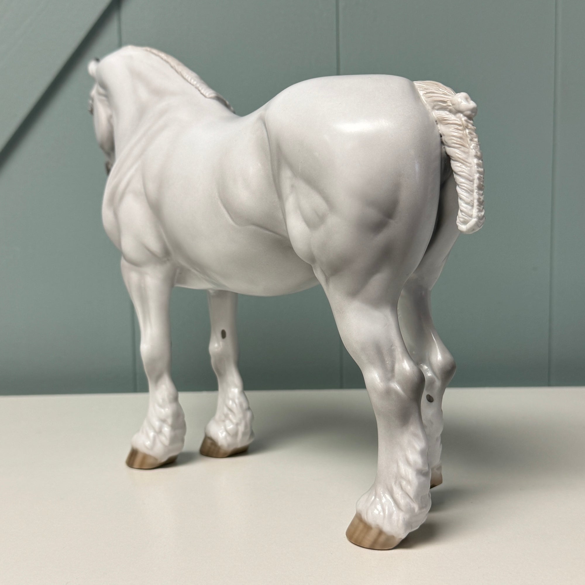 Singularity OOAK Grey W/ Braided Mane, Forelock &amp; Tail Heavy Draft By Jess Hamill EQ24