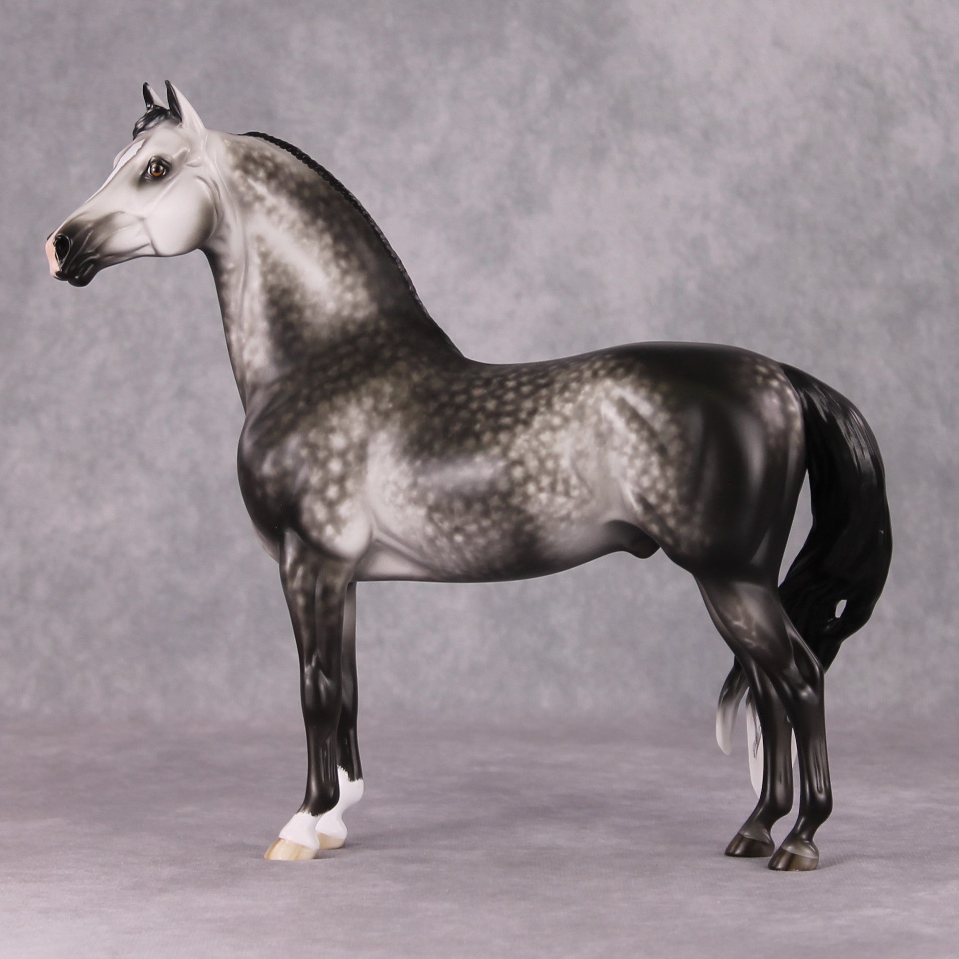 "Yuletide" OOAK Dapple Grey Morgan Painted By Sheryl Leisure Best Offers 01/07/25