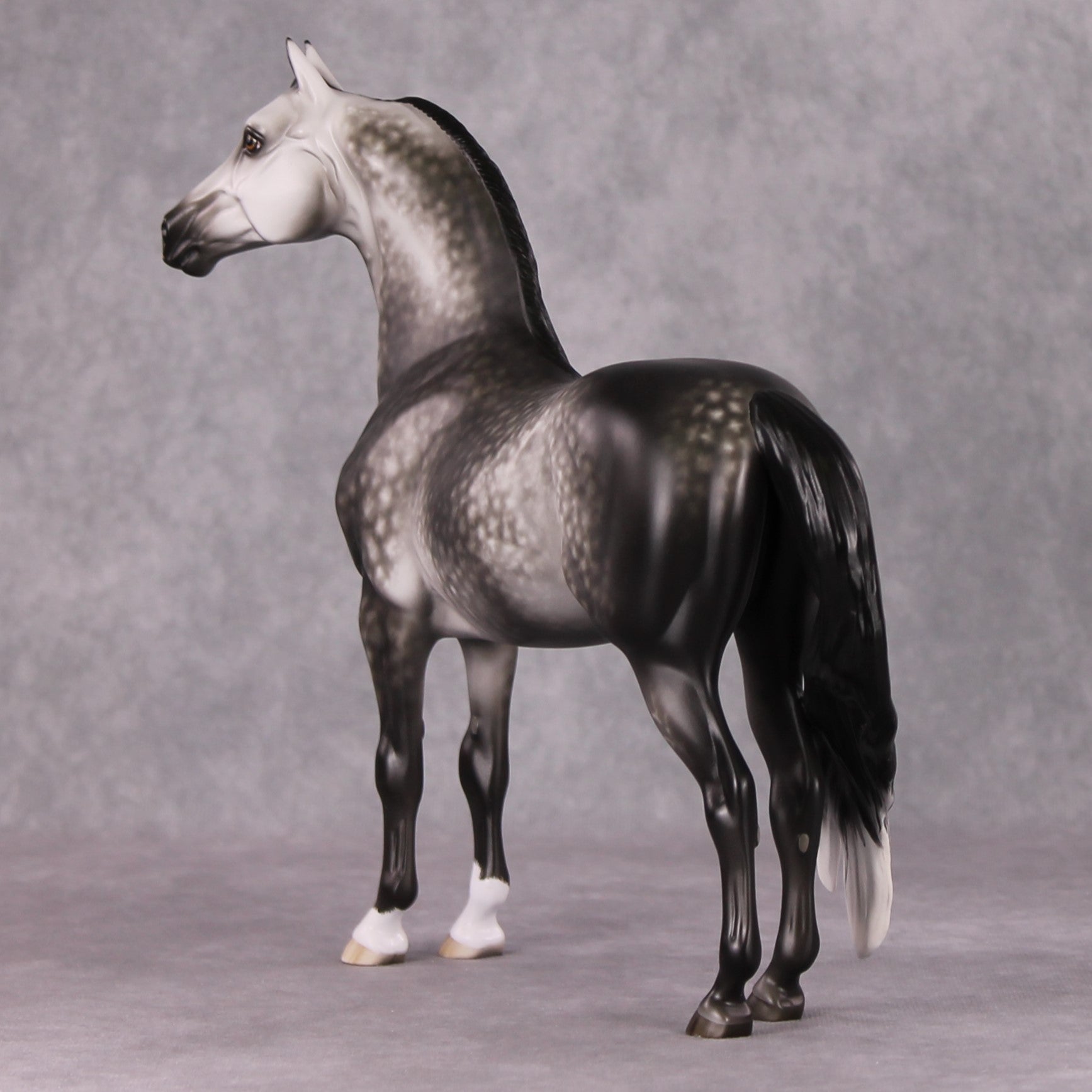 "Yuletide" OOAK Dapple Grey Morgan Painted By Sheryl Leisure Best Offers 01/07/25