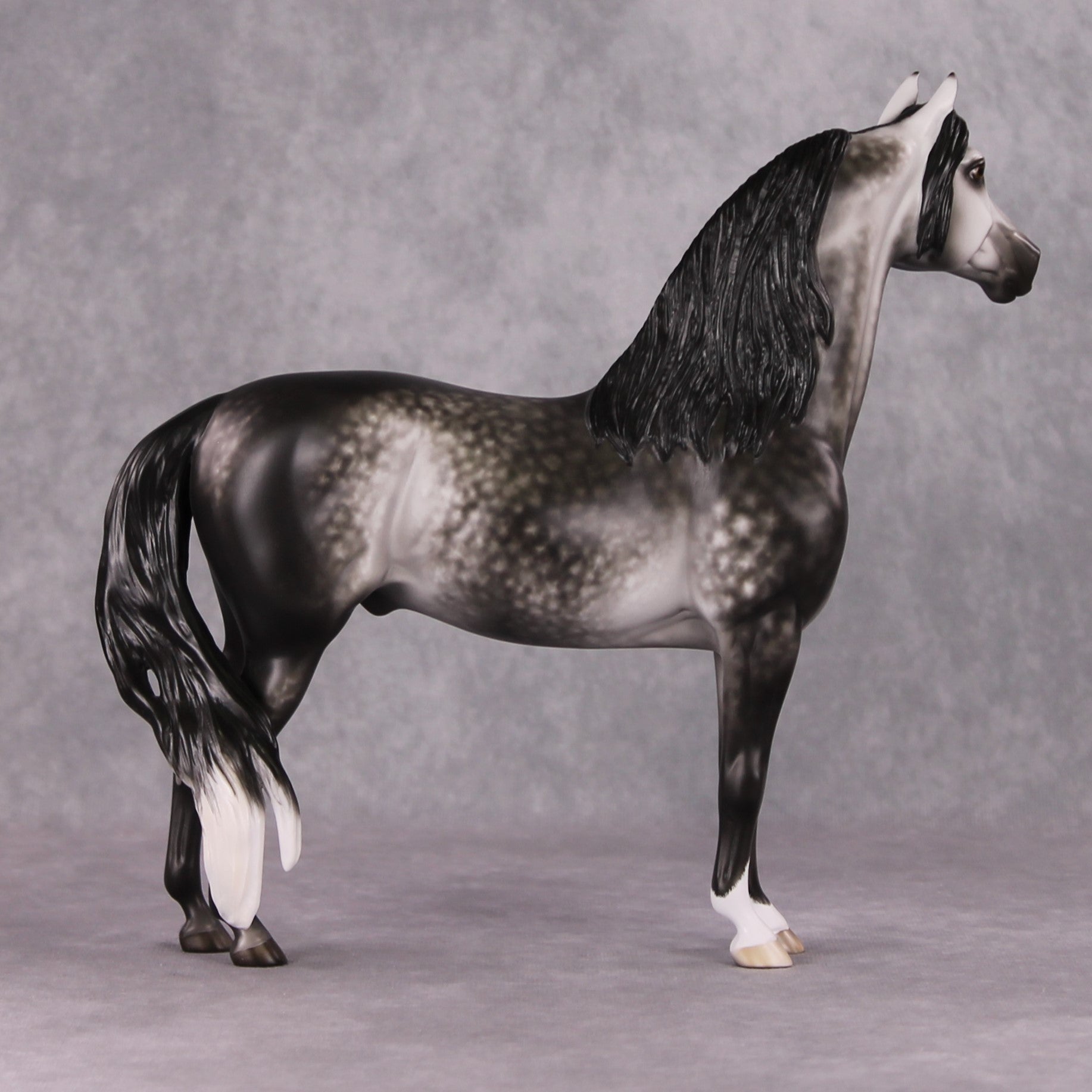 "Yuletide" OOAK Dapple Grey Morgan Painted By Sheryl Leisure Best Offers 01/07/25