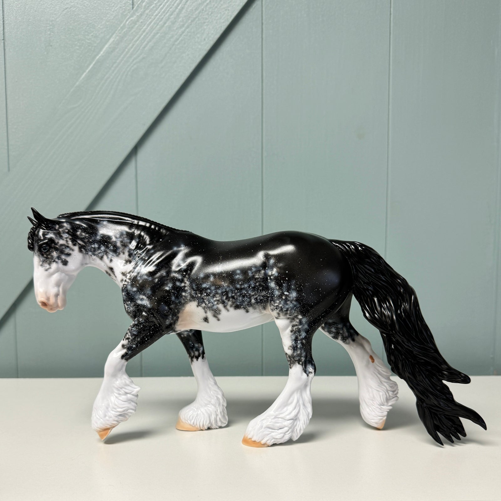 Rocket OOAK Black Sabino W/ Braided Mane & Forelock Irish Cob By Dawn Quick EQ24