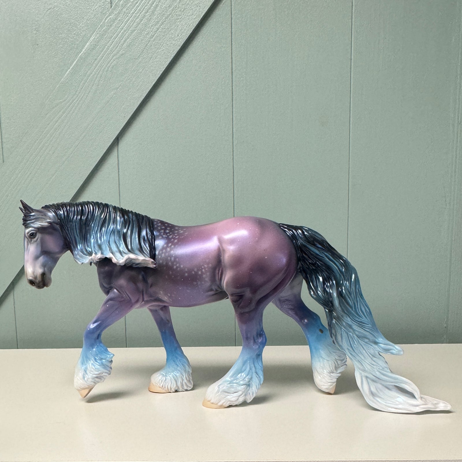 Planetarium OOAK Deco Purple & Blue Irish Cob Horse By Jess Hamill EQ24