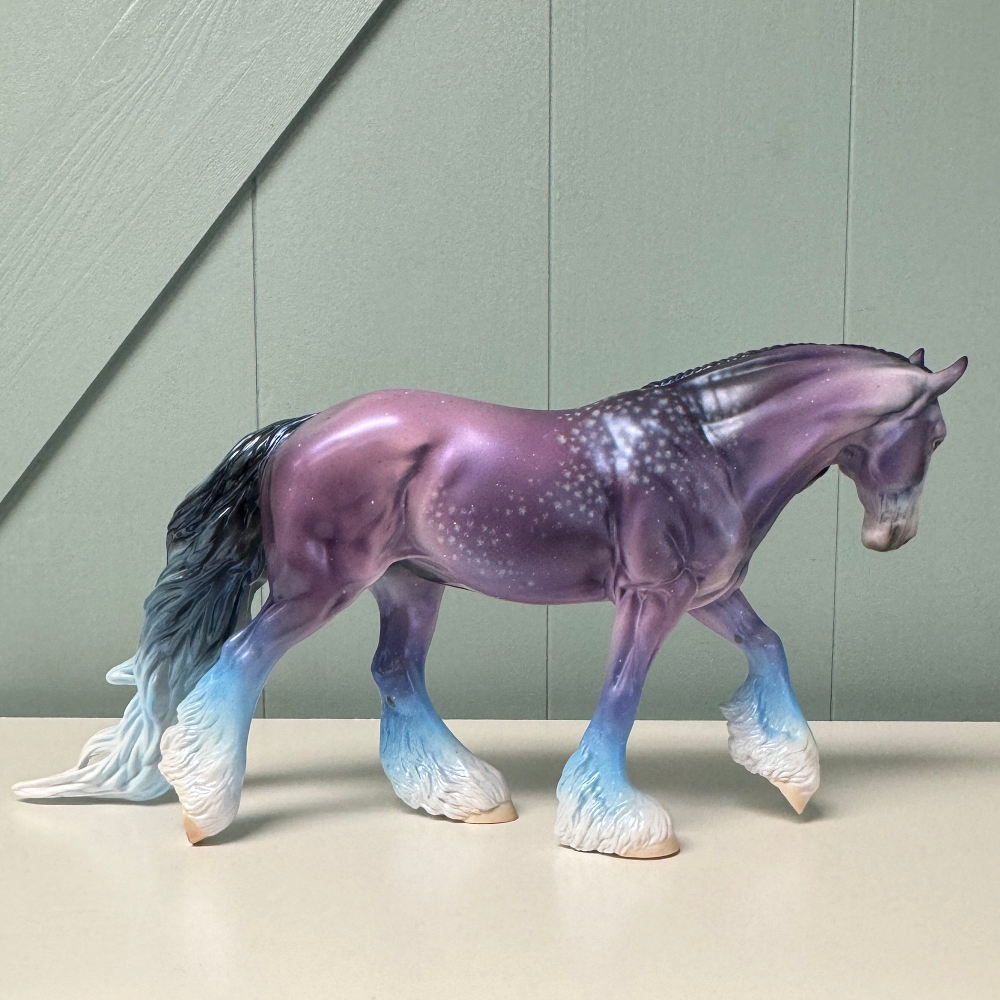 Planetarium OOAK Deco Purple &amp; Blue Irish Cob Horse By Jess Hamill EQ24