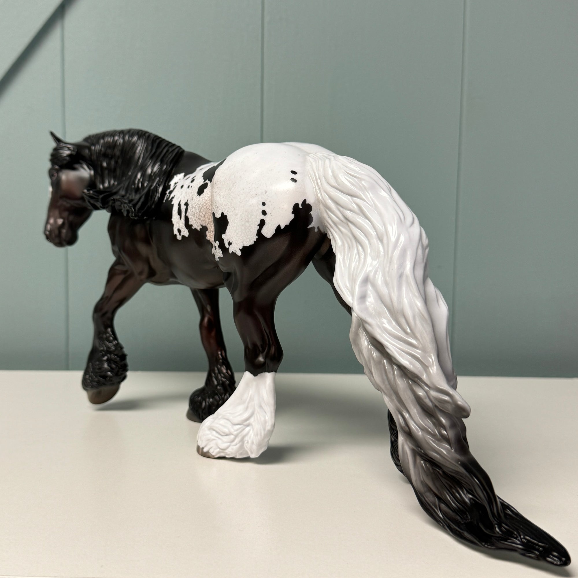 Helvetica OOAK Shaded Black Appaloosa Irish Cob Horse By Jess Hamill EQ24
