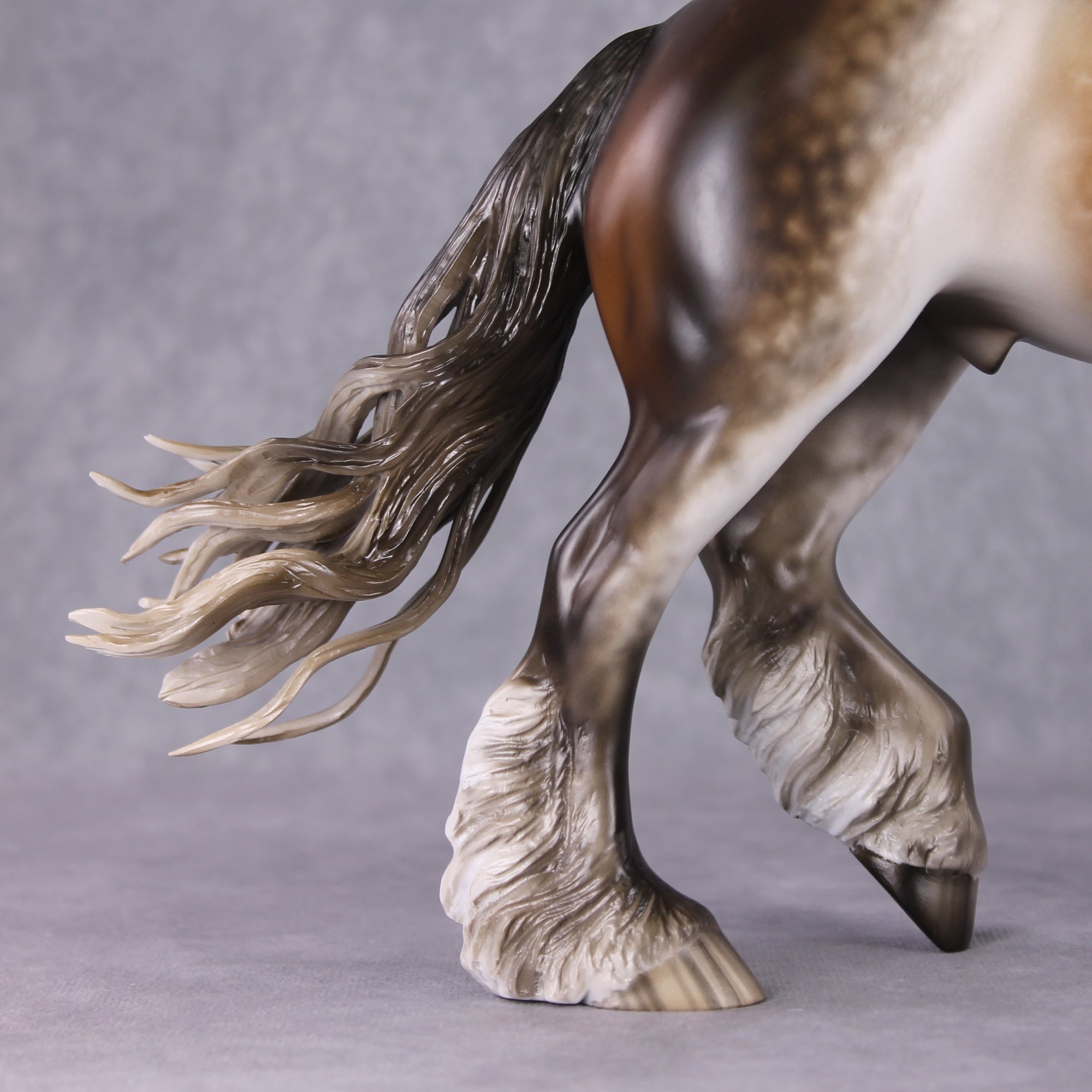 "Joulupukki" OOAK Rose Grey Trotting Drafter Painted By Sheryl Leisure &amp; Mona Best Offers 01/07/25