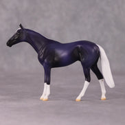 Crumpet OOAK Dark Purple Deco Thoroughbred Chip By Jamie Adamson HS24