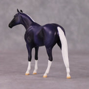Crumpet OOAK Dark Purple Deco Thoroughbred Chip By Jamie Adamson HS24