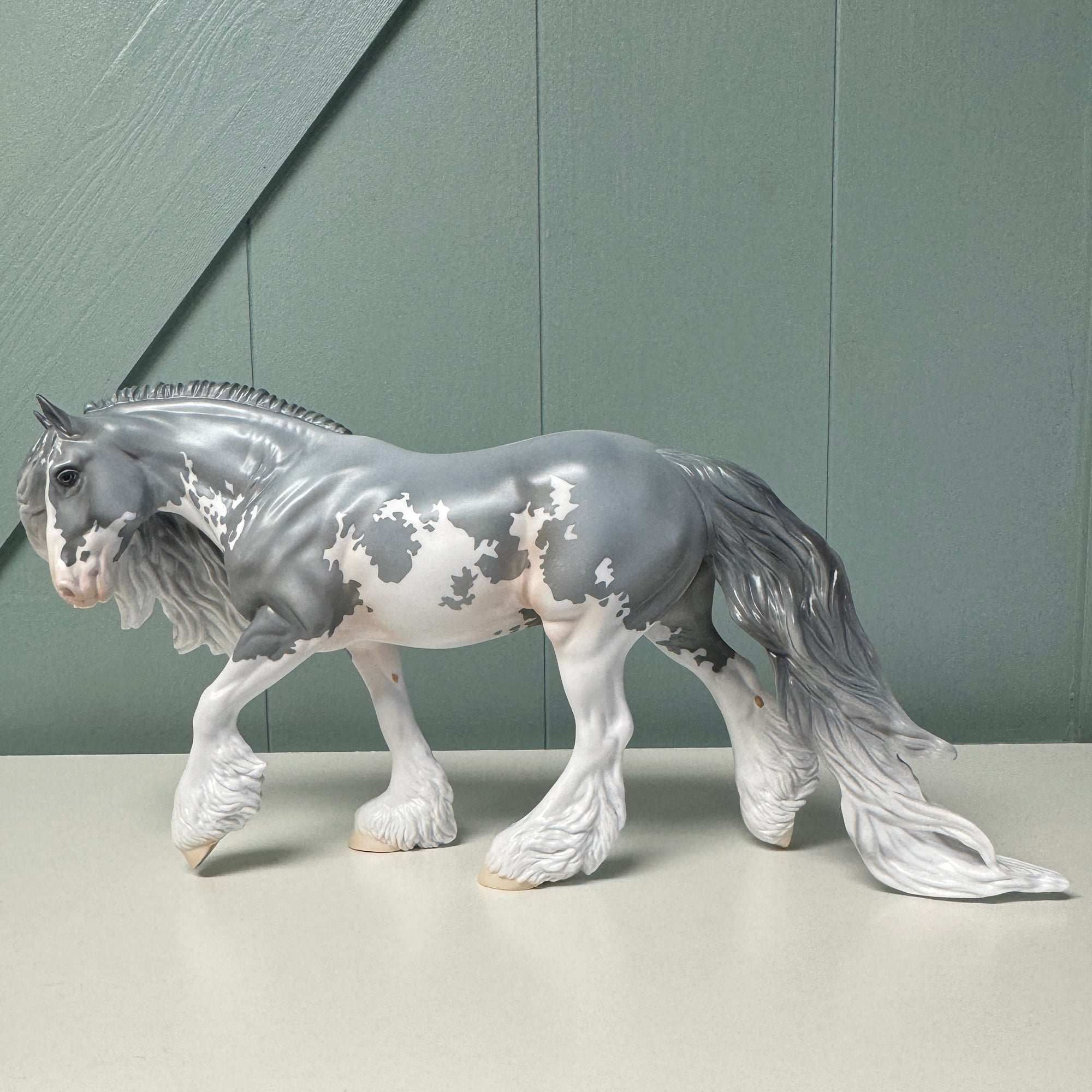 Remnant OOAK Grey Sabino Irish Cob Horse By Jess Hamill EQ24