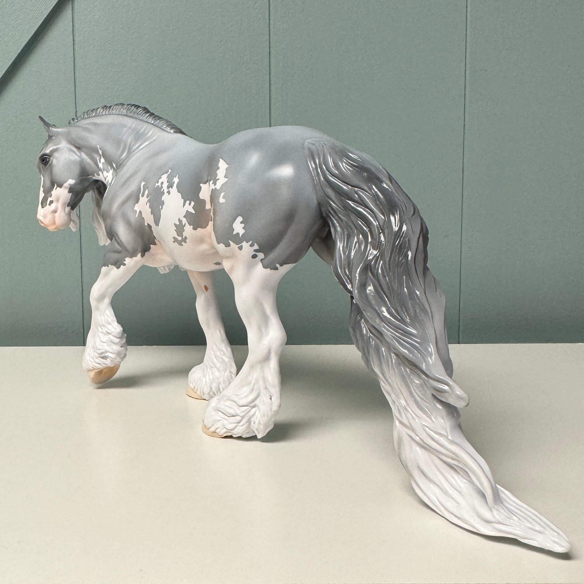 Remnant OOAK Grey Sabino Irish Cob Horse By Jess Hamill EQ24