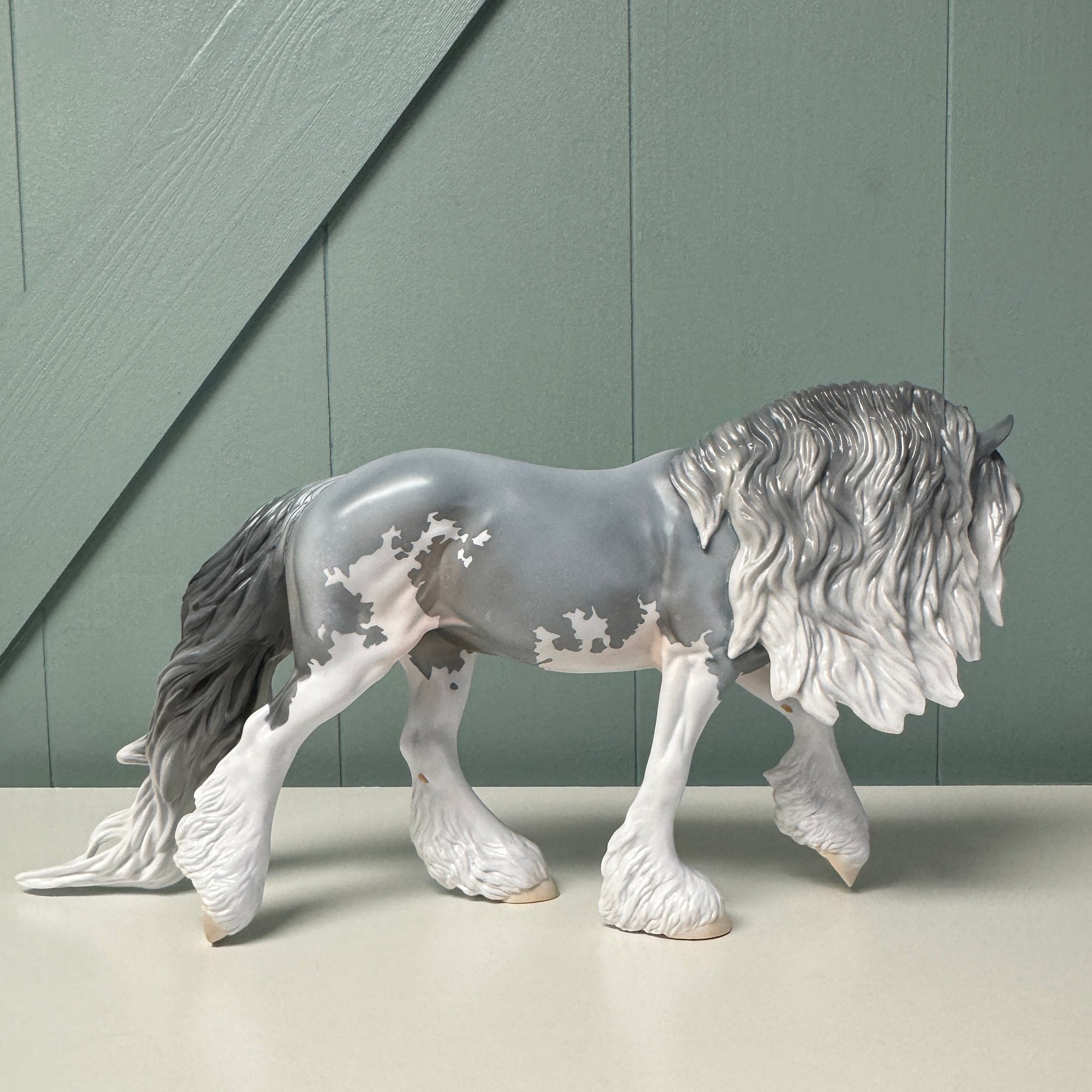 Remnant OOAK Grey Sabino Irish Cob Horse By Jess Hamill EQ24