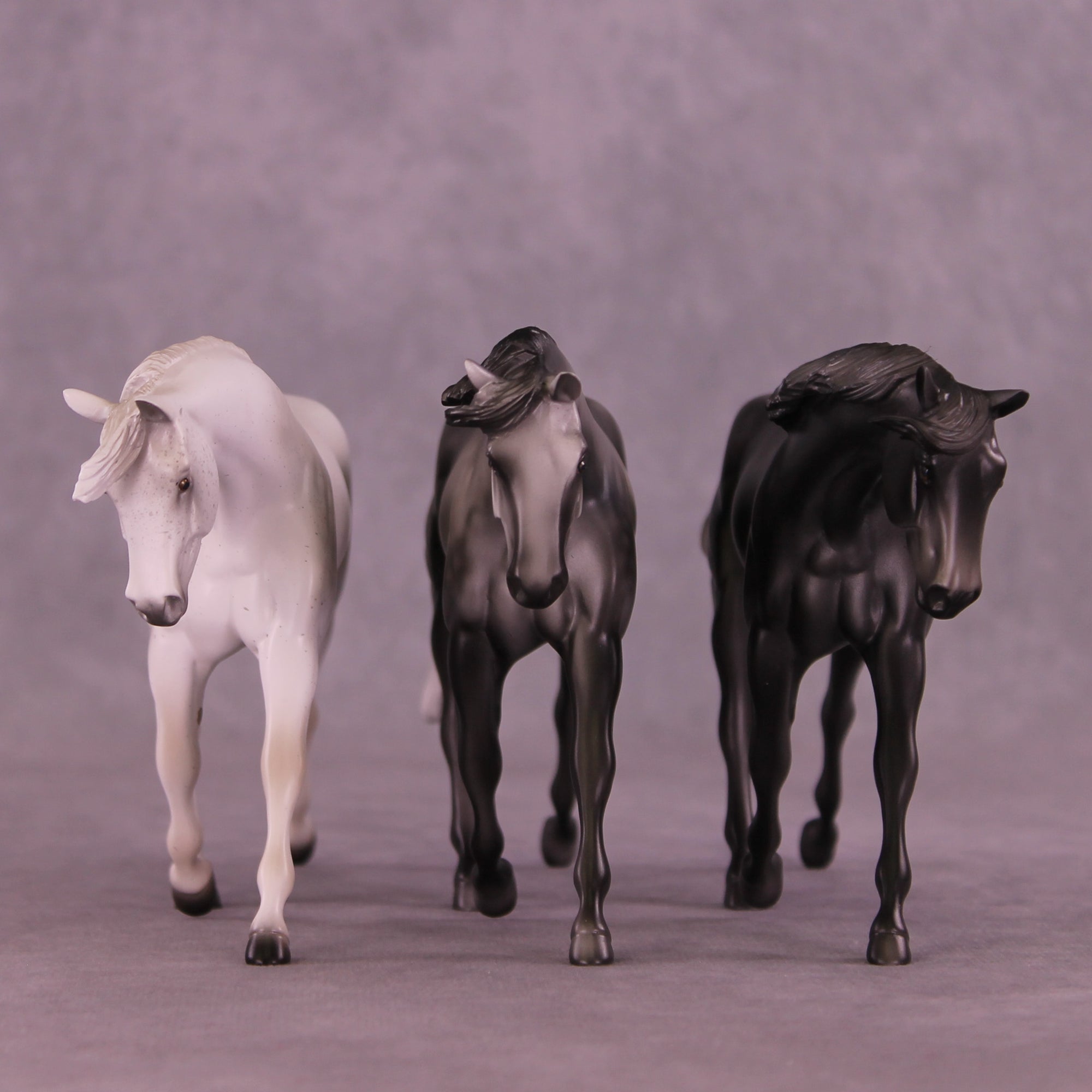 Balthazar, Caspar, &amp; Melchior OOAK Pebble Warmbloods Set by Anna Rieck HS25