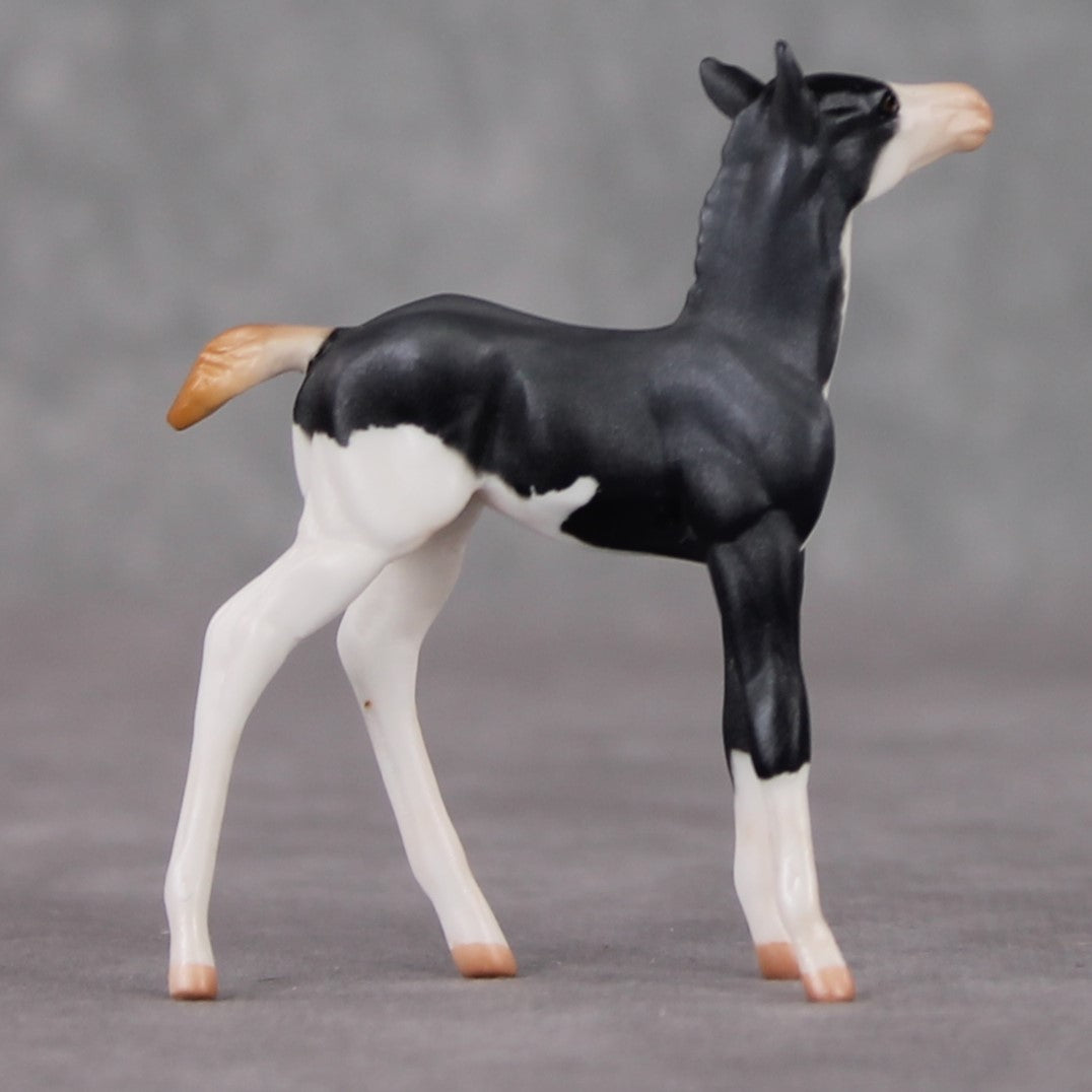 "Mini Audra" Mouse Series OOAK Grey Splash Foal Chip By Jamie Adamson-Secret Surprise Chip Drop