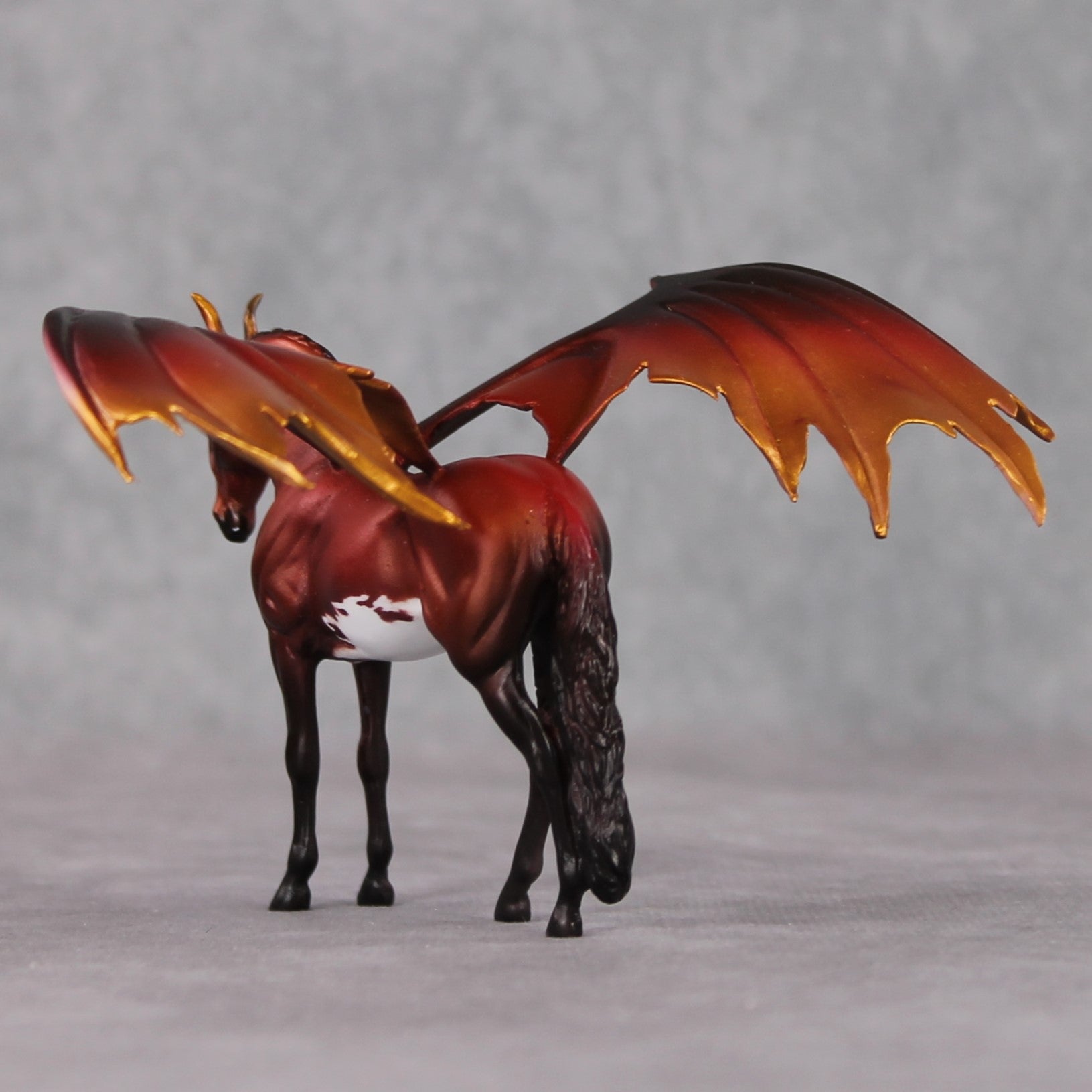 "Mini Reprehensible Rogue" OOAK Bat Winged Andalusian Chip By Dawn Quick -Secret Surprise Chip Drop MHP