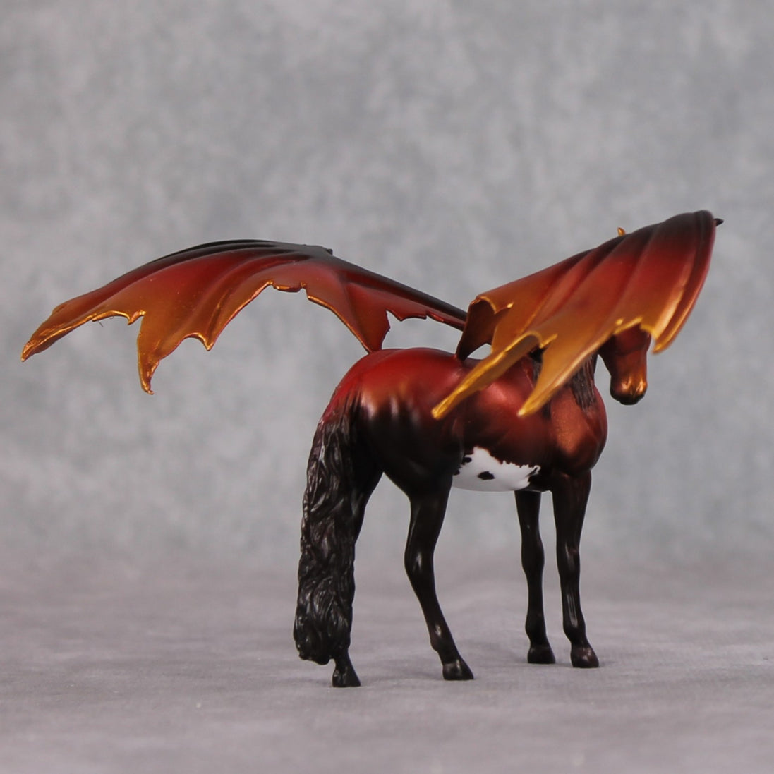 "Mini Reprehensible Rogue" OOAK Bat Winged Andalusian Chip By Dawn Quick -Secret Surprise Chip Drop MHP