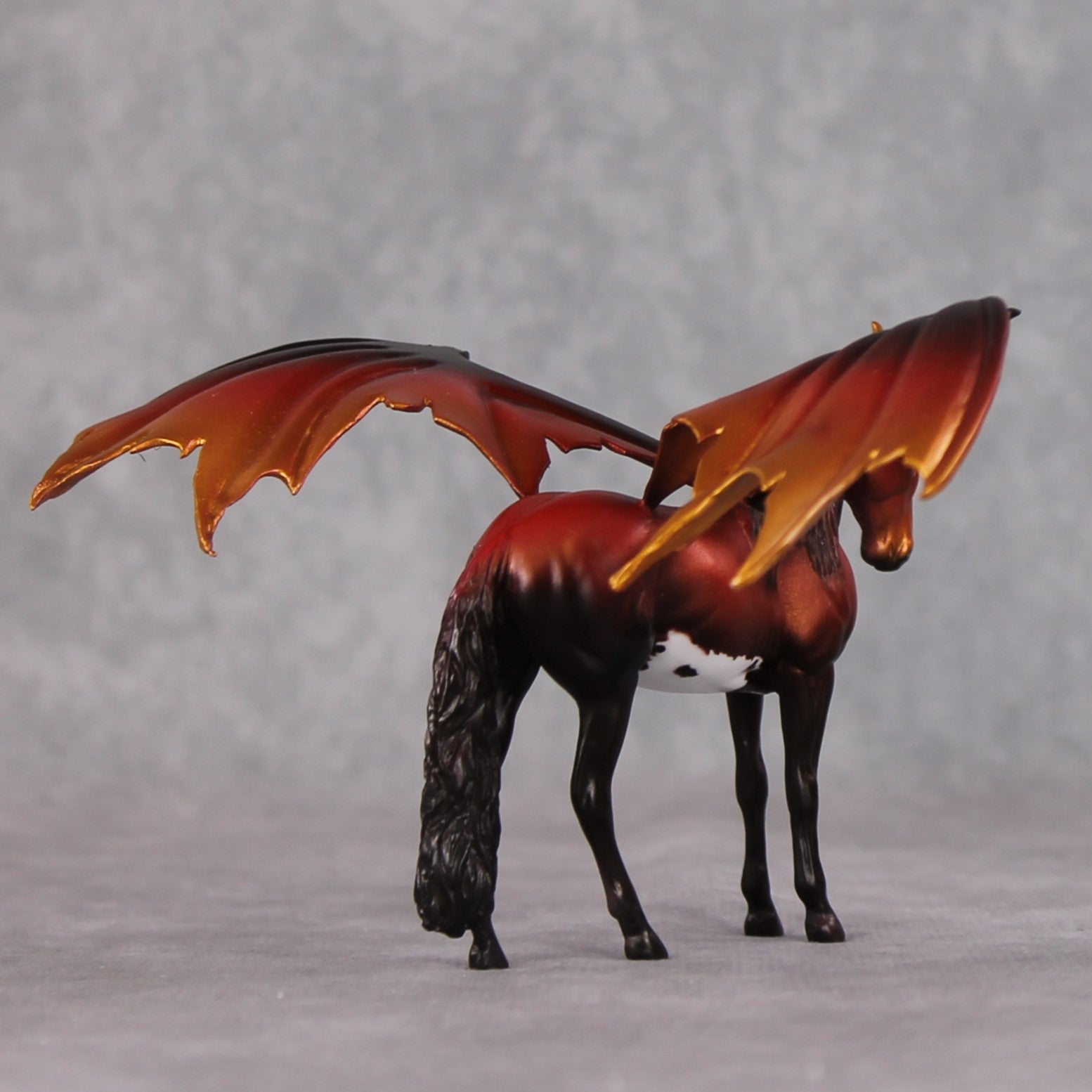 "Mini Reprehensible Rogue" OOAK Bat Winged Andalusian Chip By Dawn Quick -Secret Surprise Chip Drop MHP