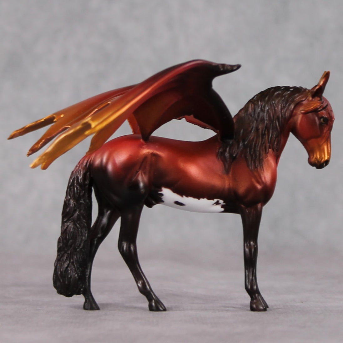 "Mini Reprehensible Rogue" OOAK Bat Winged Andalusian Chip By Dawn Quick -Secret Surprise Chip Drop MHP
