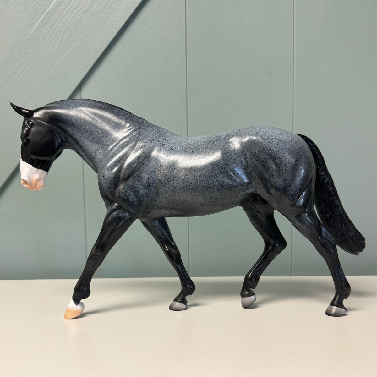 Allan OOAK Fleabitten Blue Roan Irish Draught By Dawn Quick EQ24