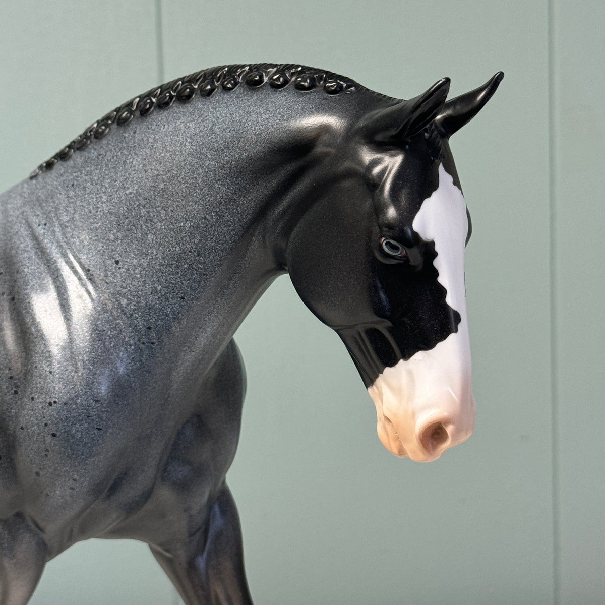 Allan OOAK Fleabitten Blue Roan Irish Draught By Dawn Quick EQ24