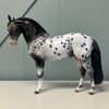 New Icons OOAK Black Appaloosa Andalusian By Dawn Quick EQ24