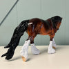 Acid Rock OOAK Dappled Red Bay Custom Irish Cob By Dawn Quick EQ24