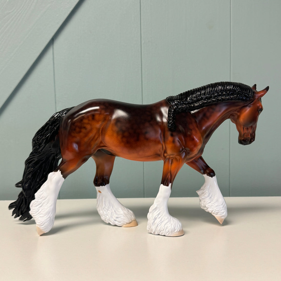 Acid Rock OOAK Dappled Red Bay Custom Irish Cob By Dawn Quick EQ24