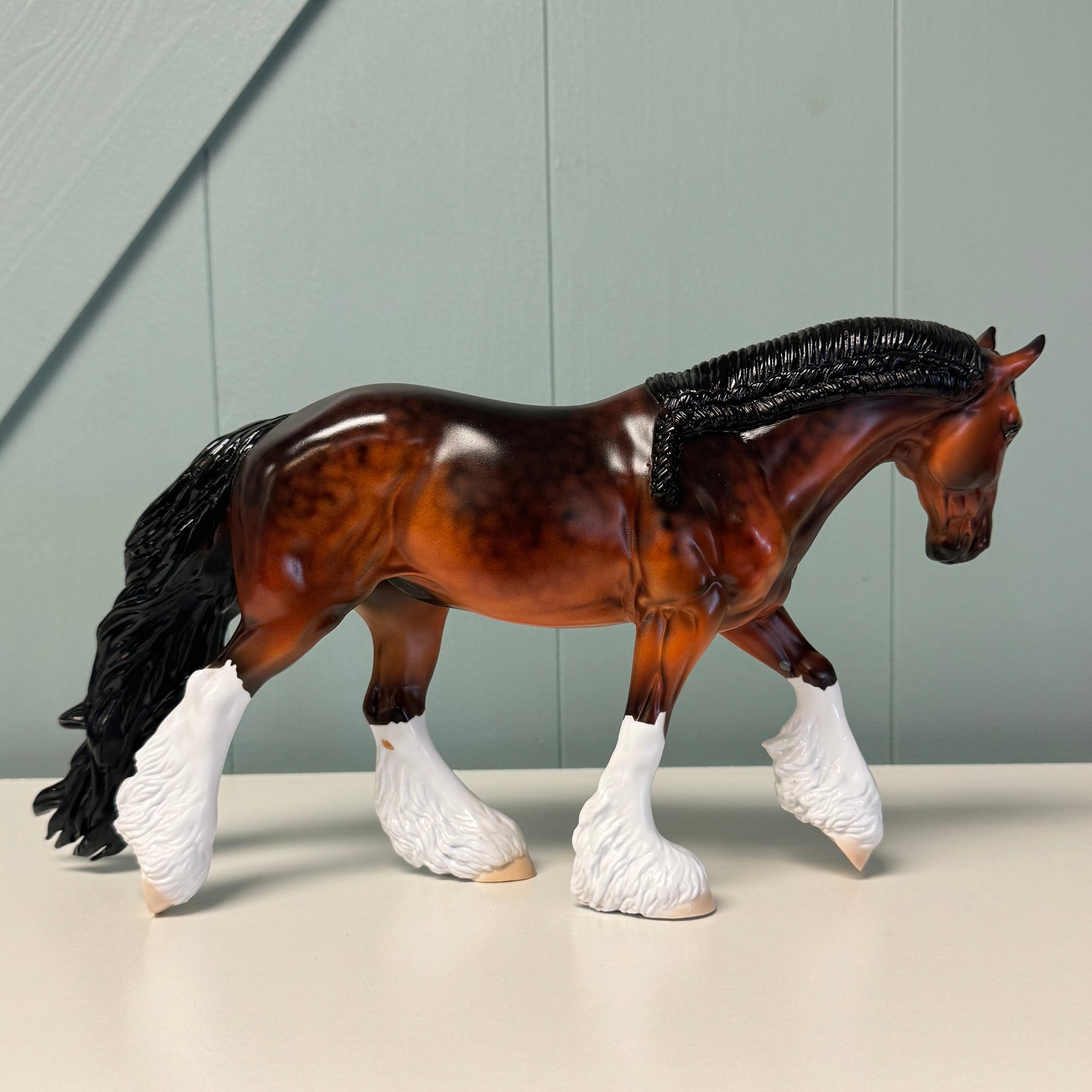 Acid Rock OOAK Dappled Red Bay Custom Irish Cob By Dawn Quick EQ24