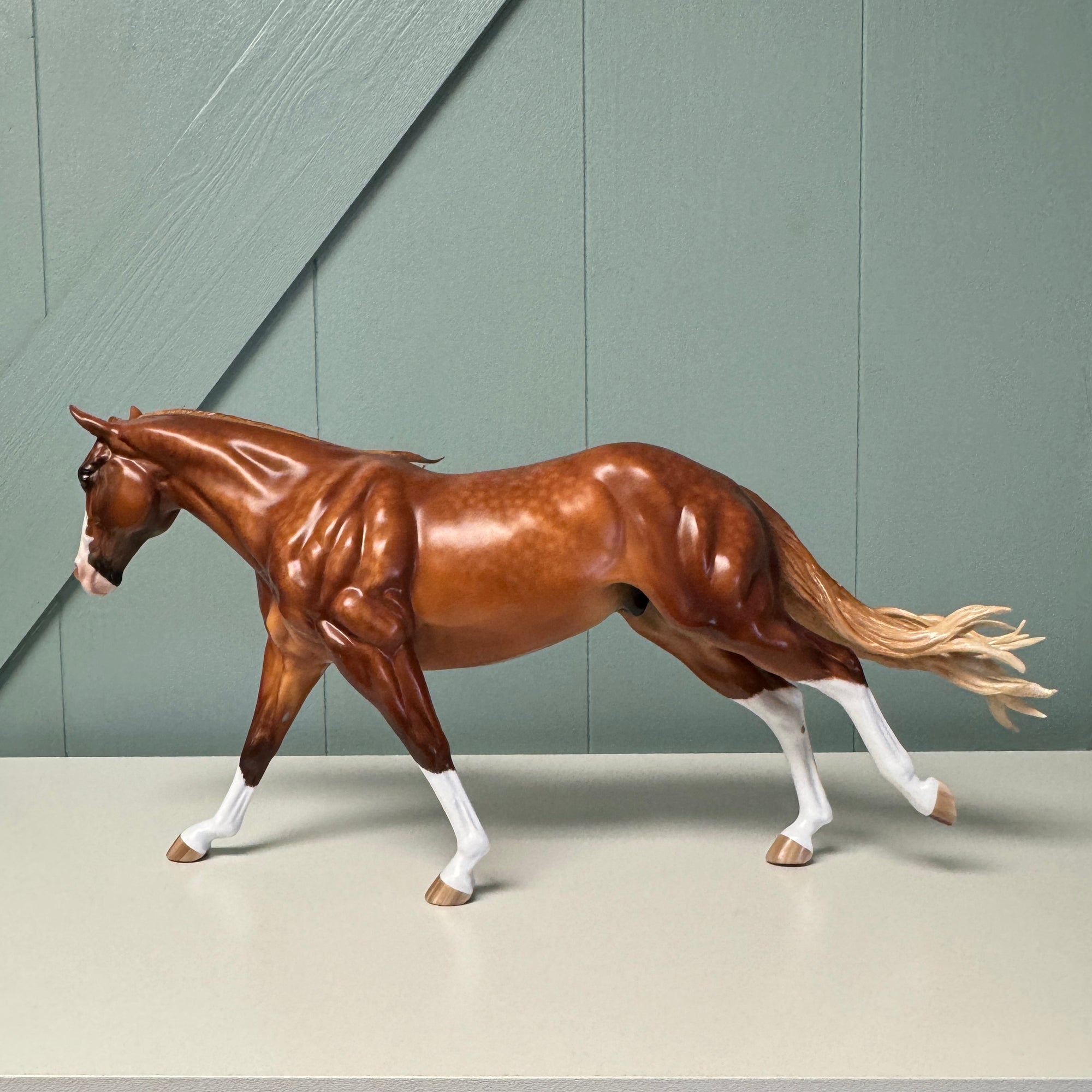 To and Fro OOAK Dappled Chestnut Running Stock Horse By Sheryl Leisure Best Offers 7/2/24