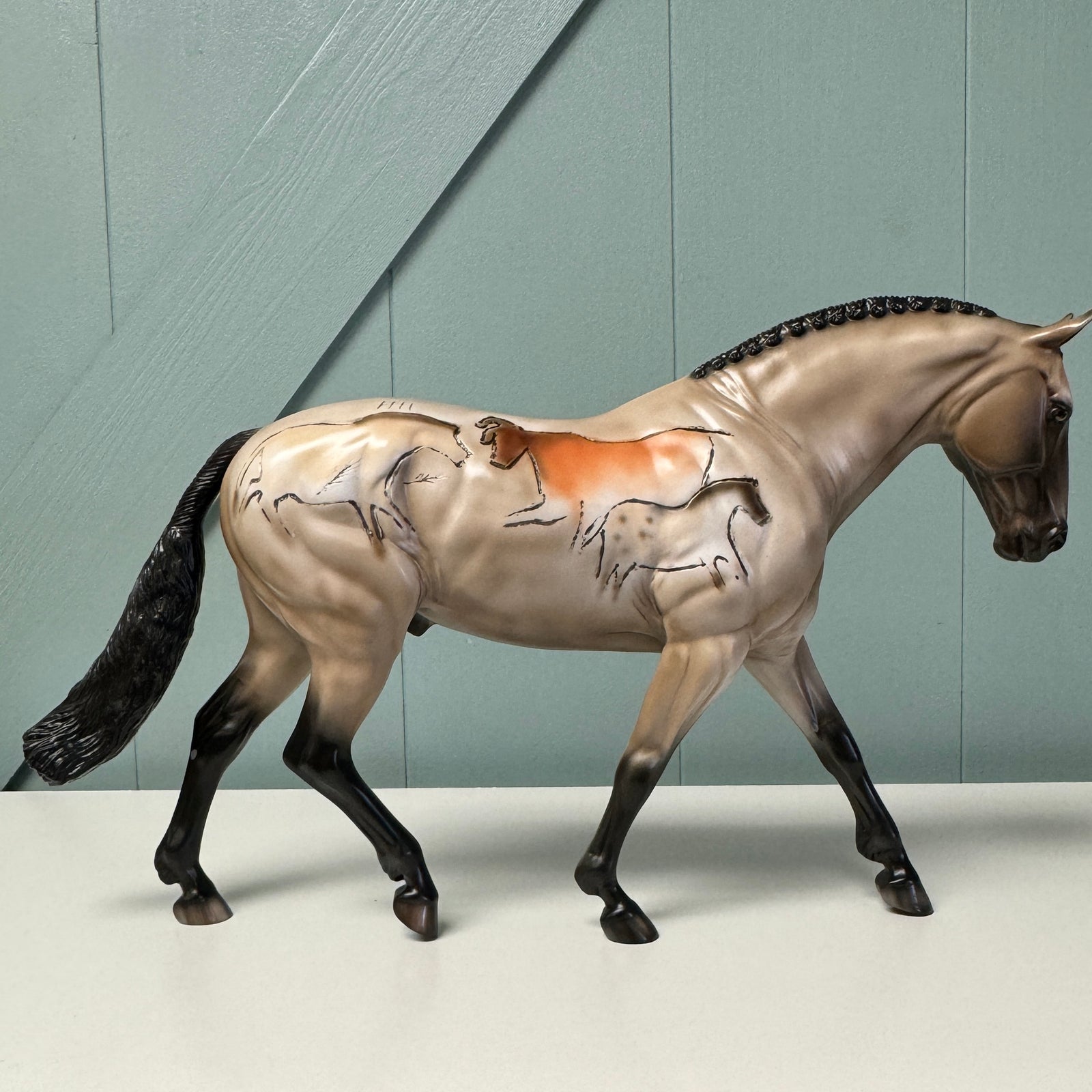 Lascaux Irish Draught OOAK Cave Drawing Deco Irish Draught By Sheryl Leisure EQ24 BEST OFFER 7/16/24