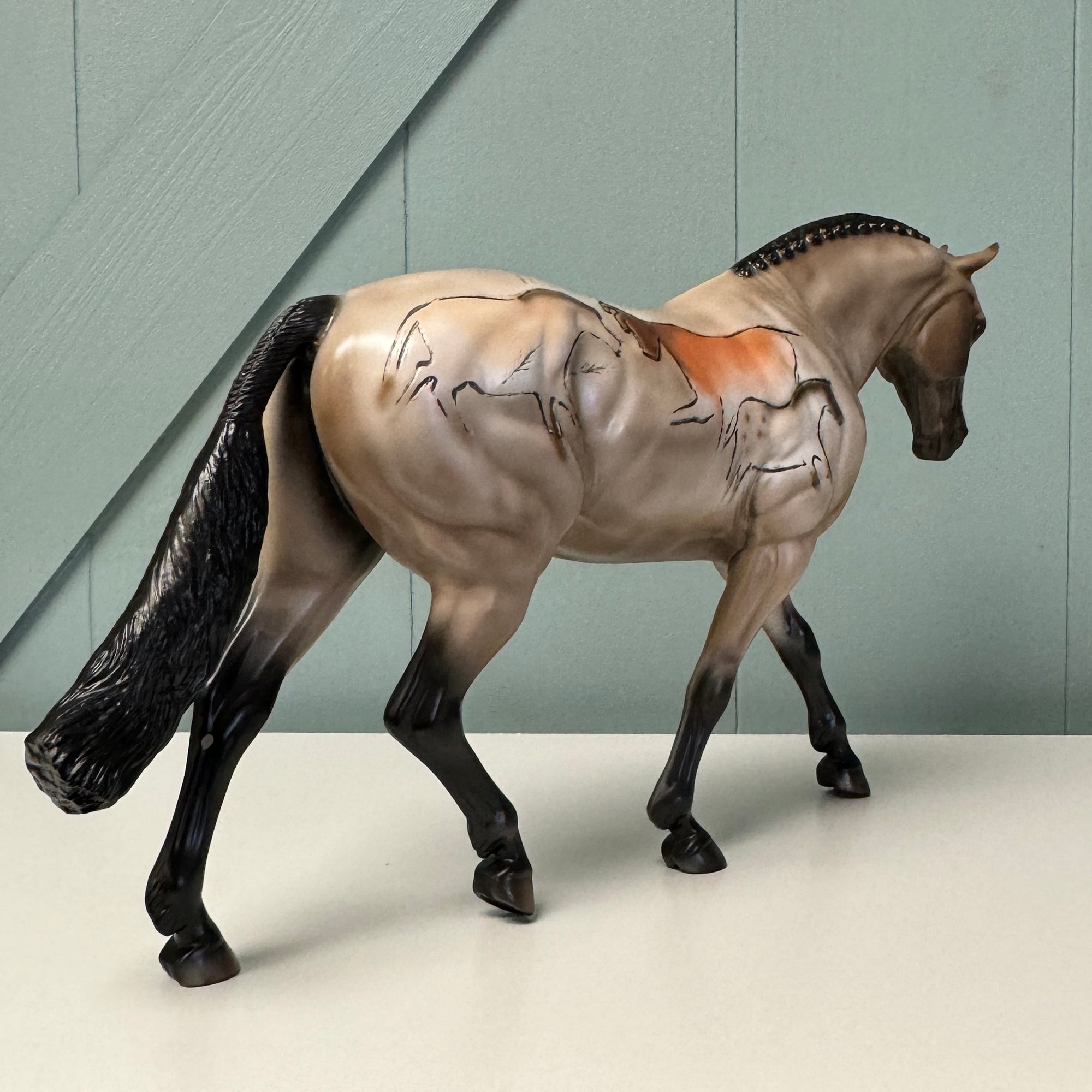 Lascaux Irish Draught OOAK Cave Drawing Deco Irish Draught By Sheryl Leisure EQ24 BEST OFFER 7/16/24