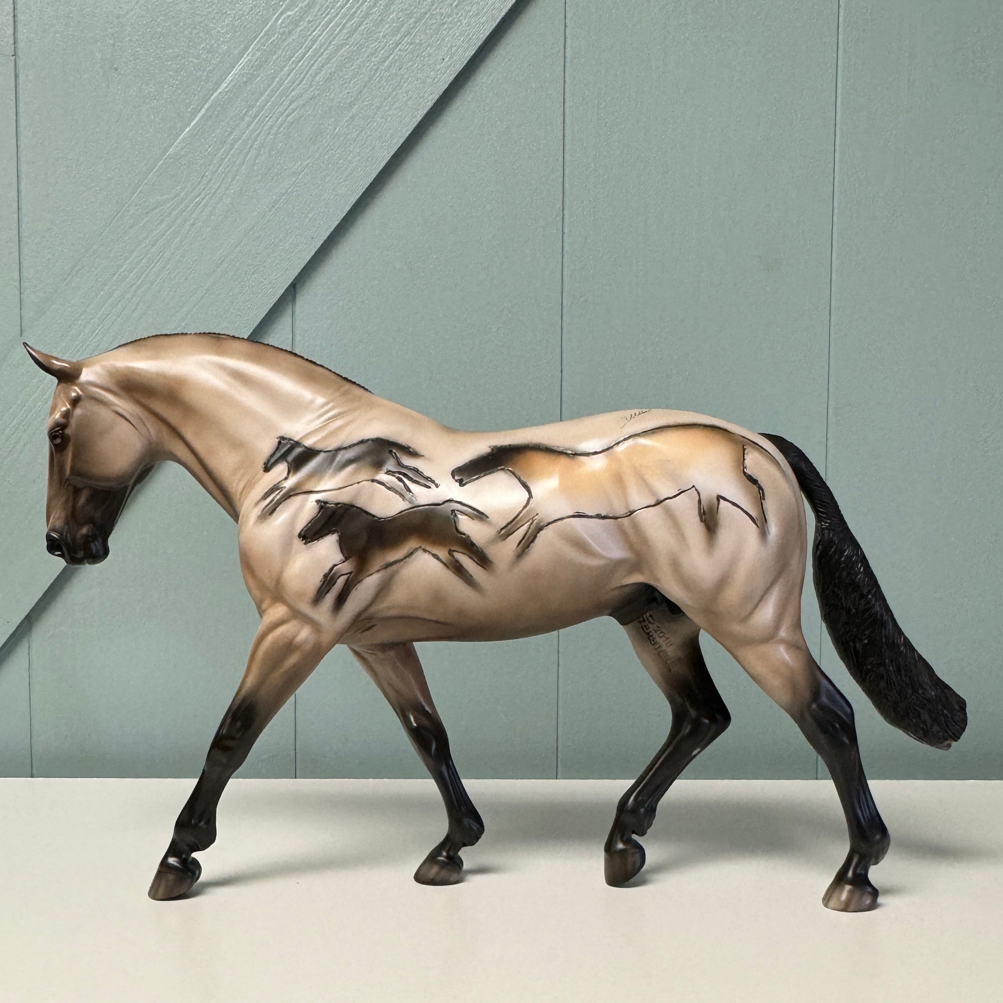 Lascaux Irish Draught OOAK Cave Drawing Deco Irish Draught By Sheryl Leisure EQ24 BEST OFFER 7/16/24