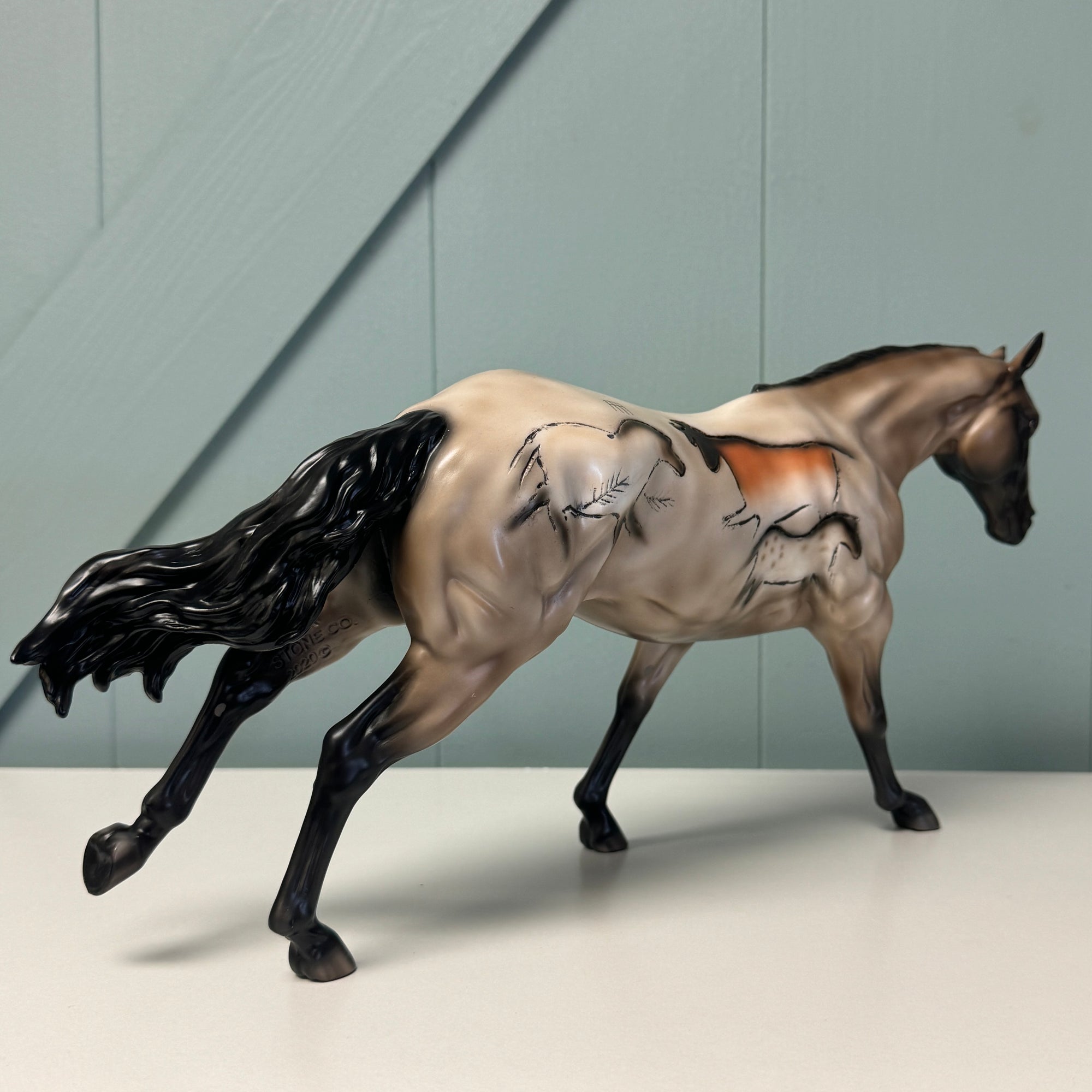 Lascaux Remington OOAK Cave Drawing Deco Running Stock Horse By Sheryl Leisure EQ24 BEST OFFER 7/16/24