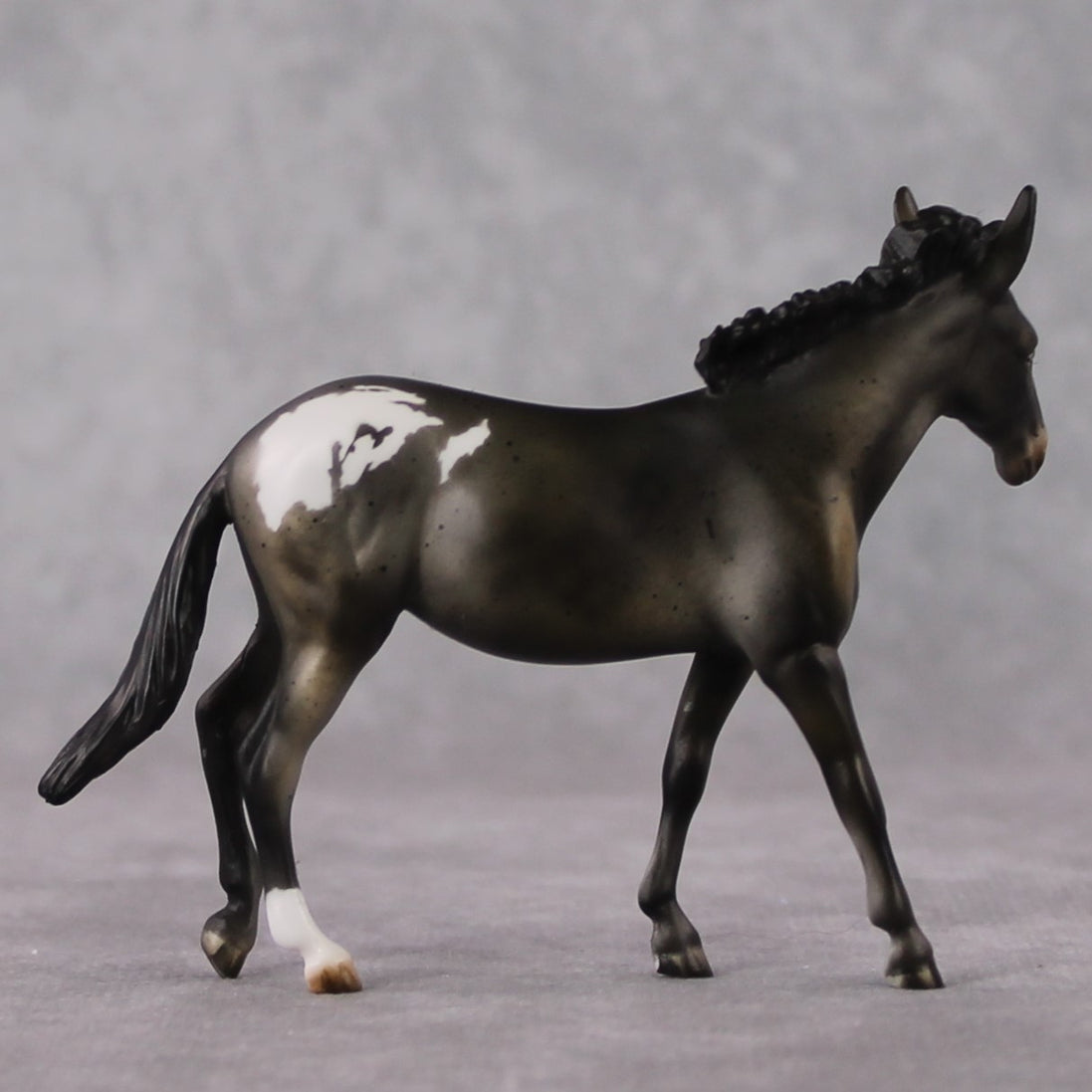 "Mini Barbara Ross" LE-3 Appaloosa Mule Chip by Julie Keim