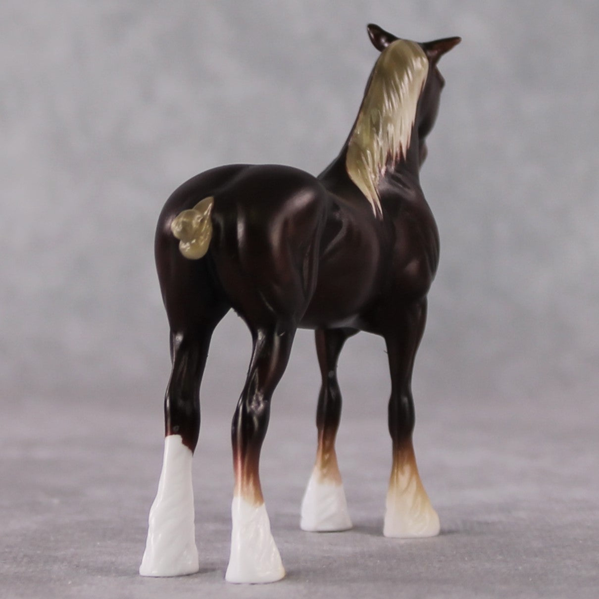 "Mini Edelweiss" LE-3 Dappled Dark Chestnut Custom Draft Chip By Ashley Palmer-Secret Surprise Chip Drop