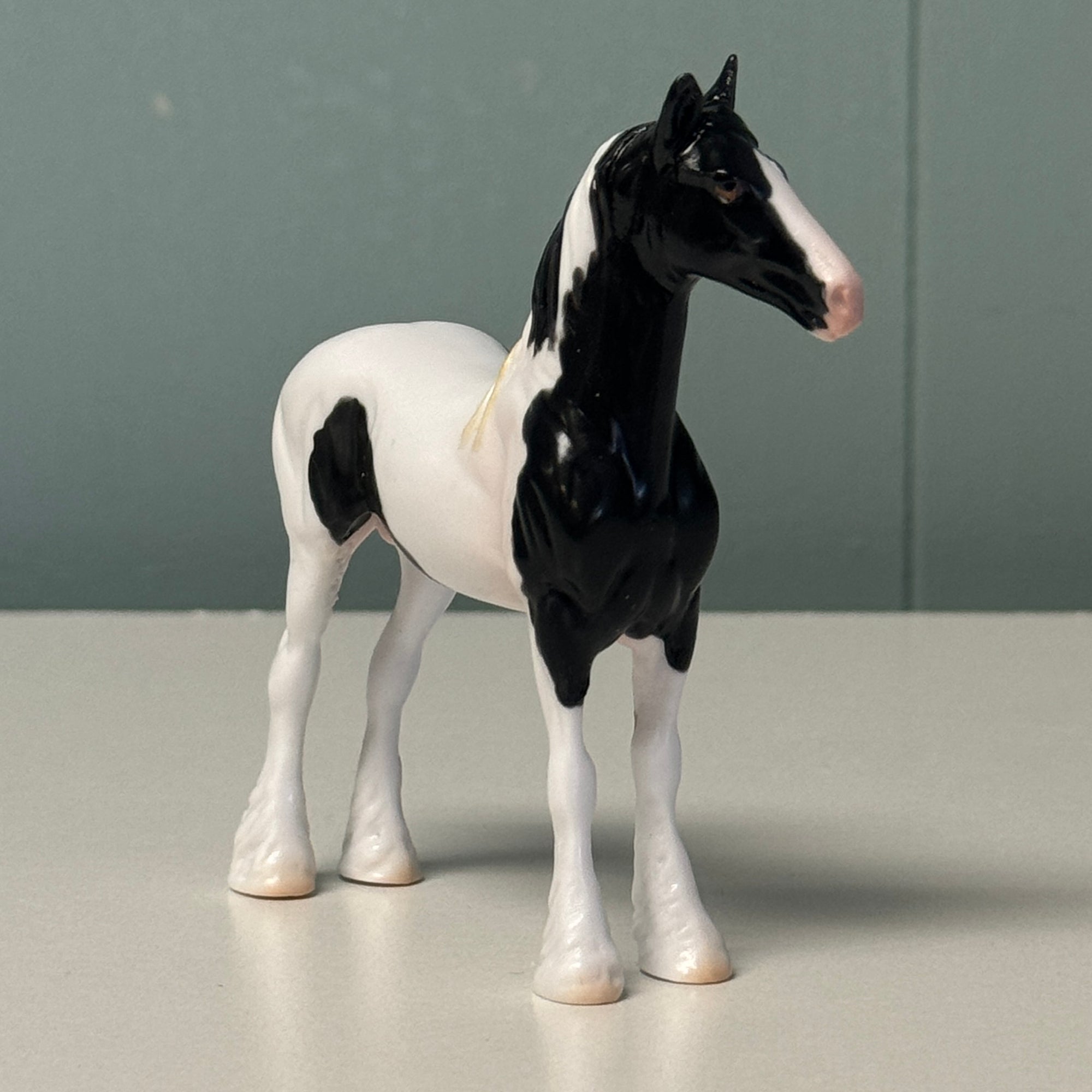 Tuxedo OOAK Black Tobiano Draft Chip By Jess Hamill EQ24