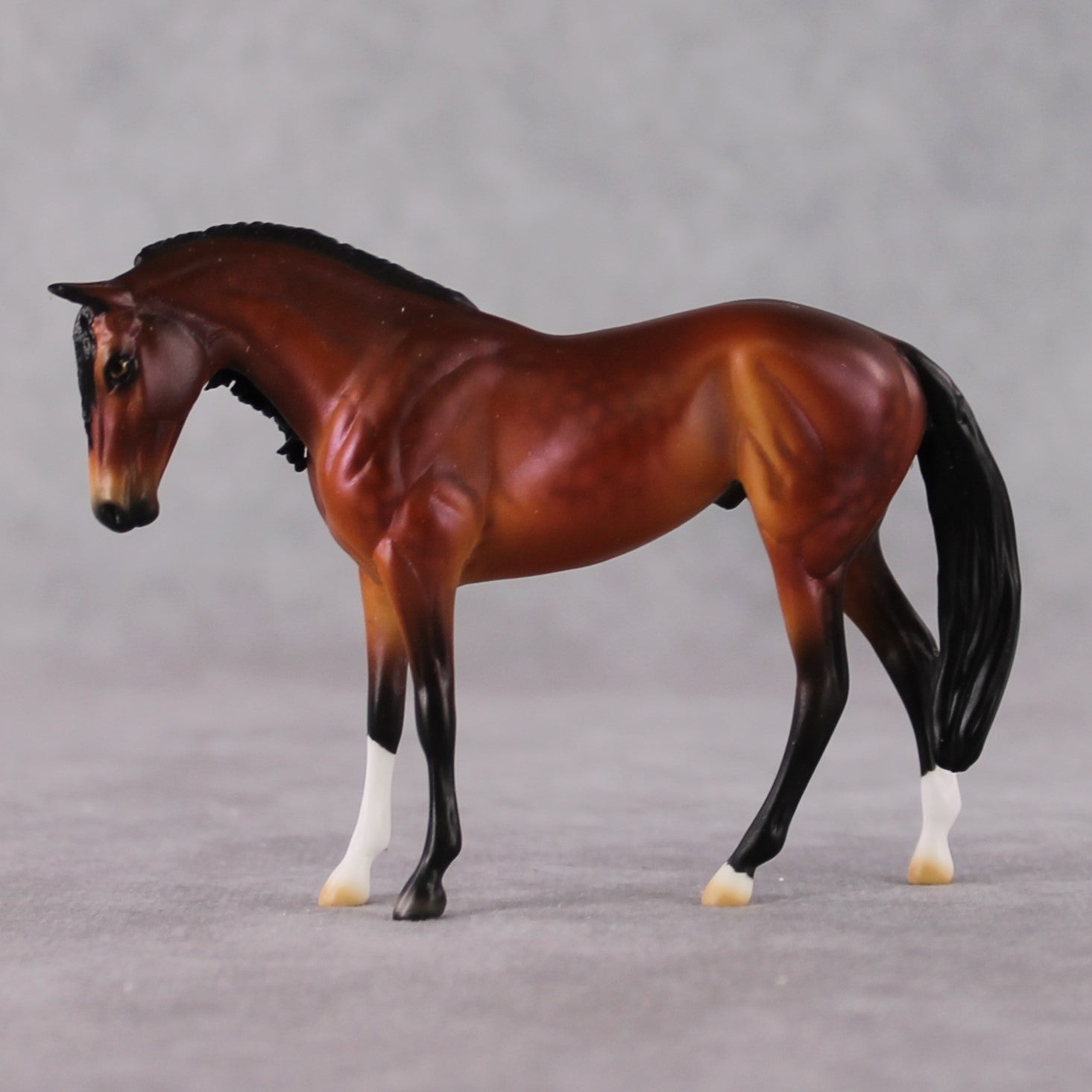 "Mini Reflected Flame" OOAK Dappled Bay Thoroughbred Chip By Ellen Robbins-Secret Surprise Chip Drop