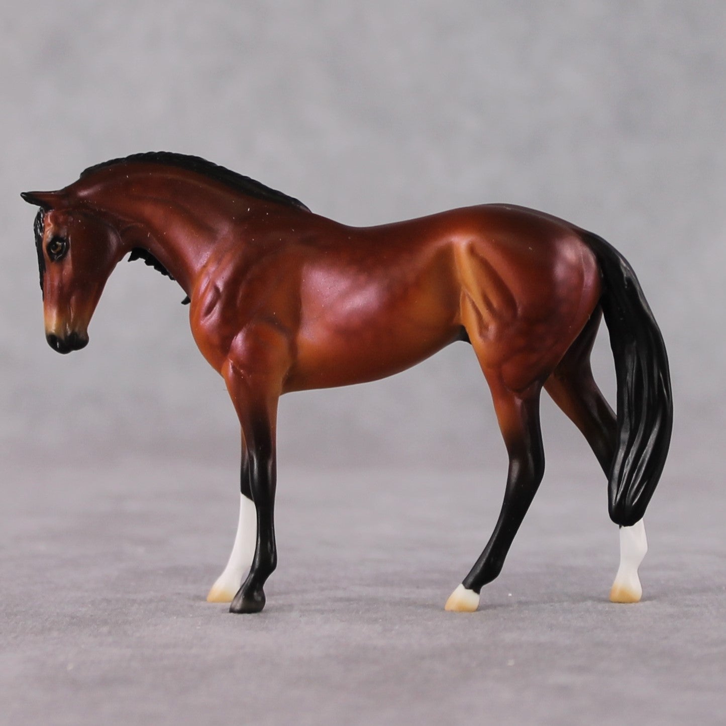 "Mini Reflected Flame" OOAK Dappled Bay Thoroughbred Chip By Ellen Robbins-Secret Surprise Chip Drop