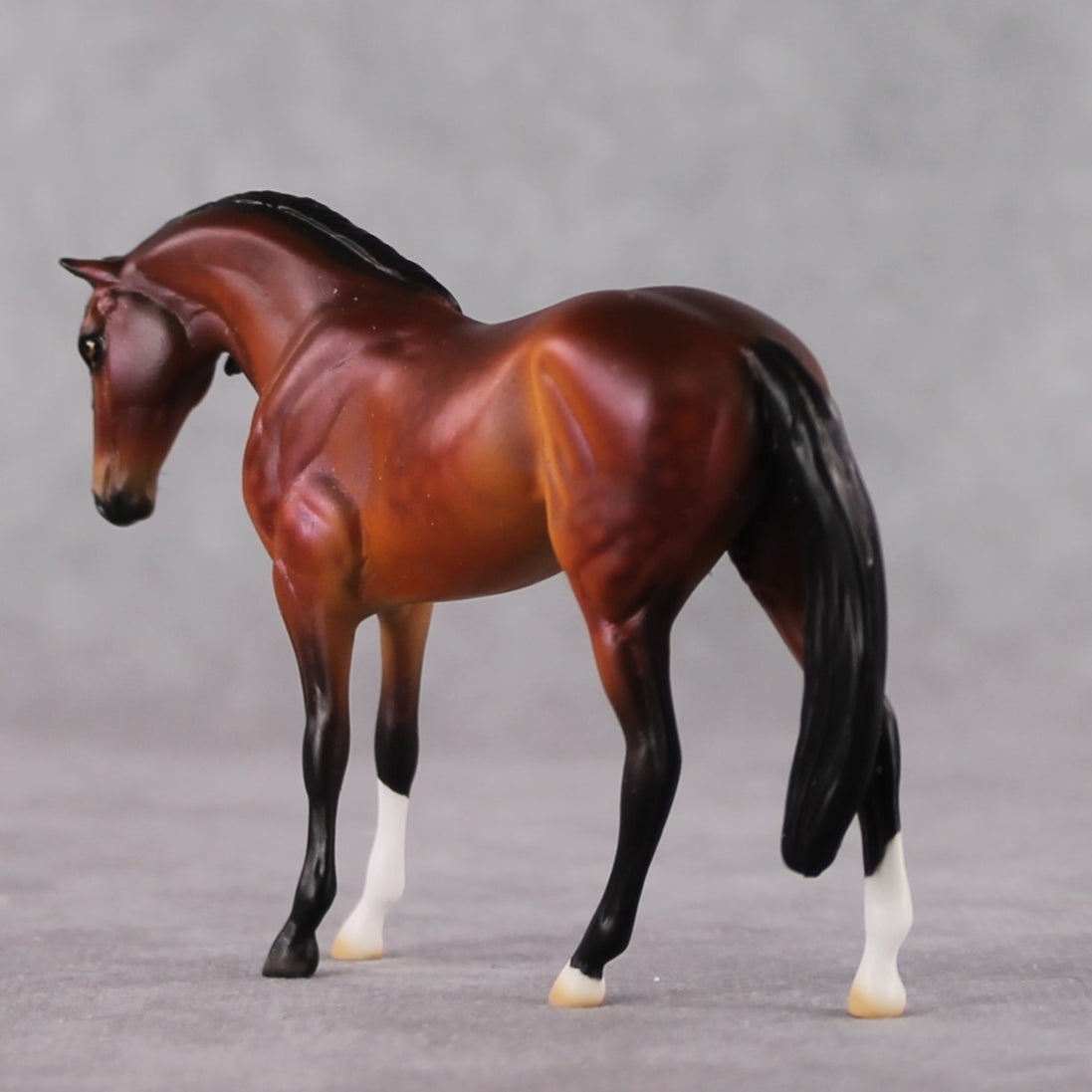 "Mini Reflected Flame" OOAK Dappled Bay Thoroughbred Chip By Ellen Robbins-Secret Surprise Chip Drop