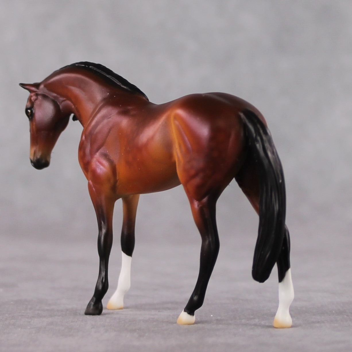 "Mini Reflected Flame" OOAK Dappled Bay Thoroughbred Chip By Ellen Robbins-Secret Surprise Chip Drop