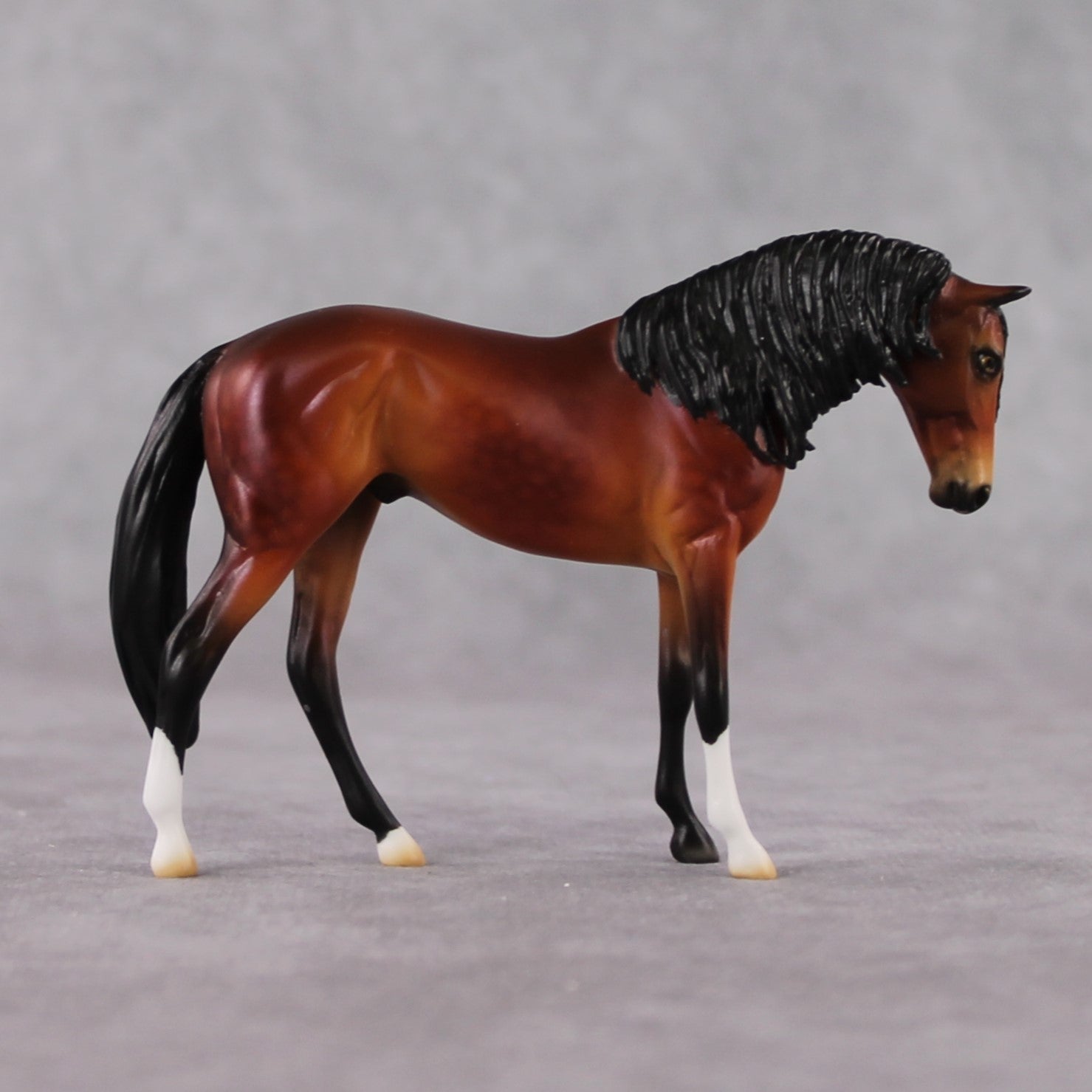 "Mini Reflected Flame" OOAK Dappled Bay Thoroughbred Chip By Ellen Robbins-Secret Surprise Chip Drop