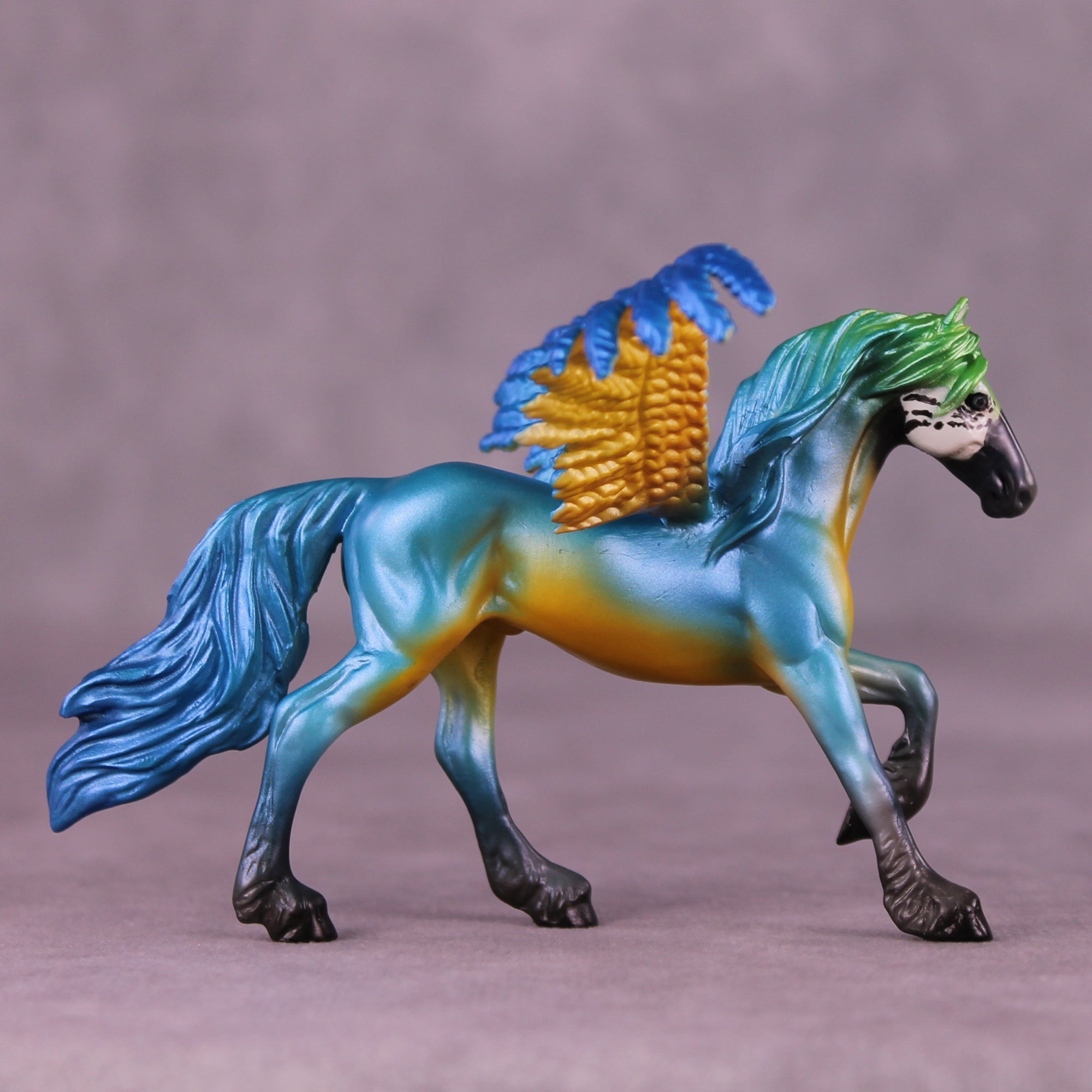 Blue and Gold Macaw FCM OOAK Chip Grab Bag by Jess Hamill MS25