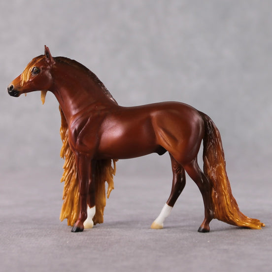 "Mini Lilikoi" OOAK Dappled Chestnut Andalusian Chip By Ellen Robbins-Secret Surprise Chip Drop