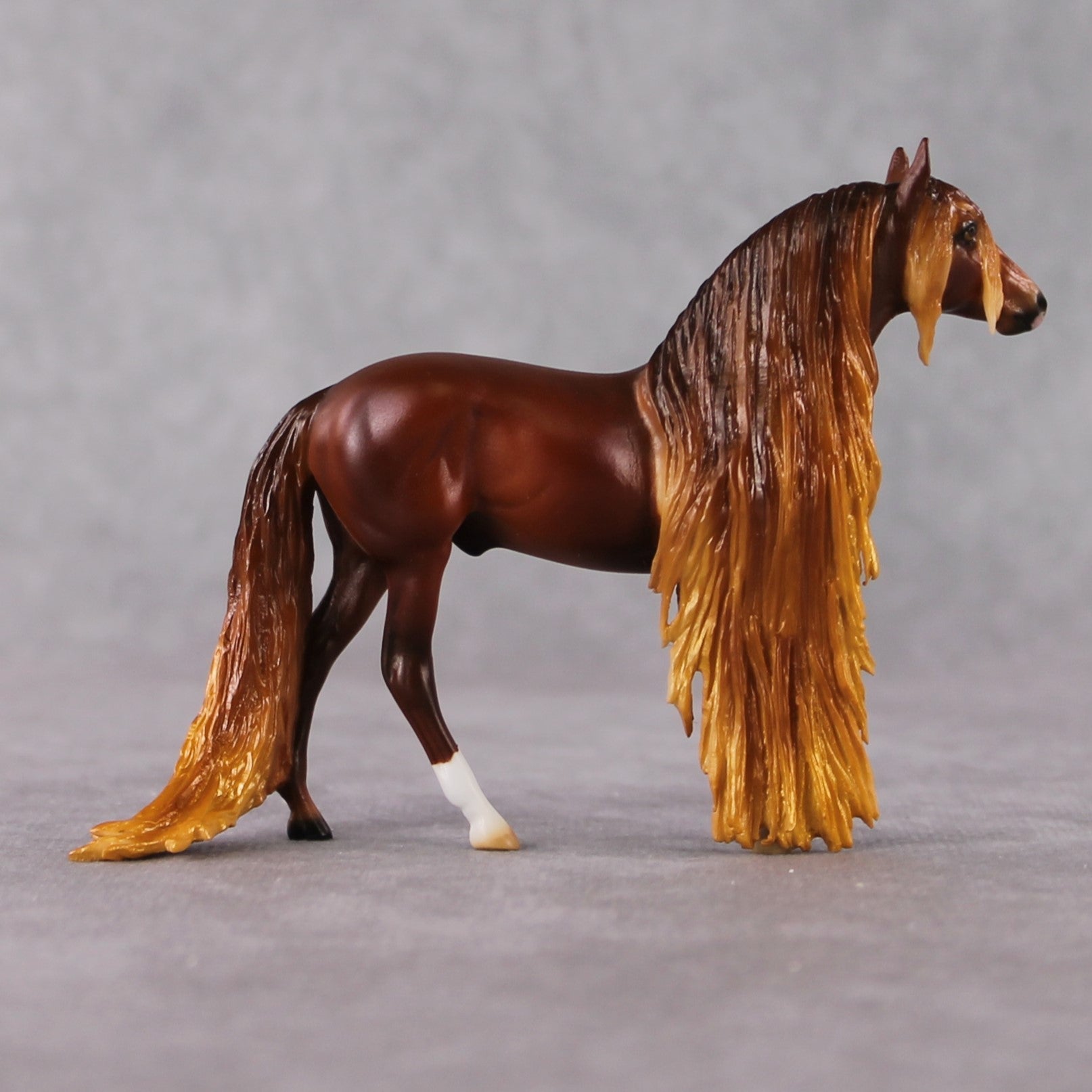 "Mini Lilikoi" OOAK Dappled Chestnut Andalusian Chip By Ellen Robbins-Secret Surprise Chip Drop